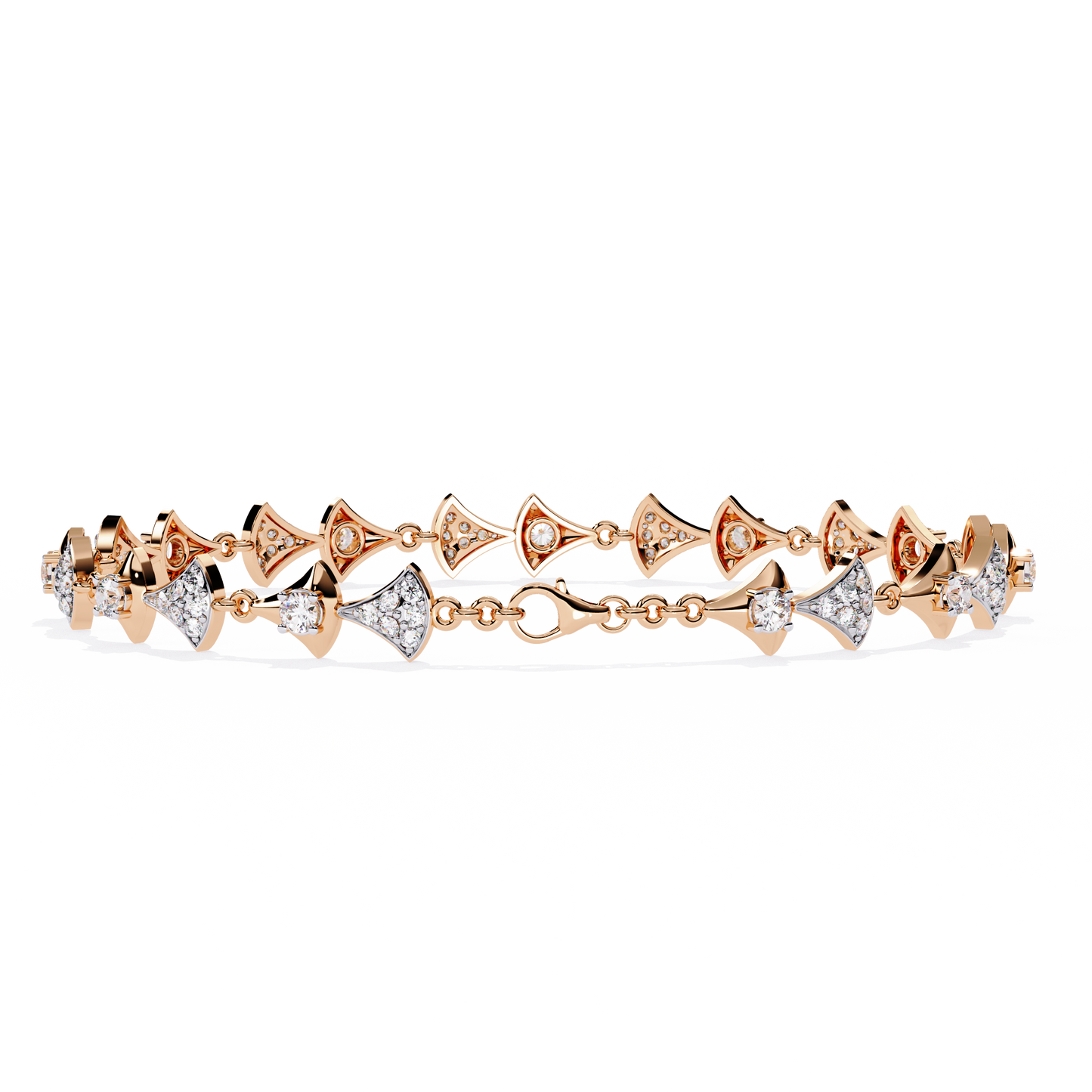 art deco flair lab grown diamond bracelet