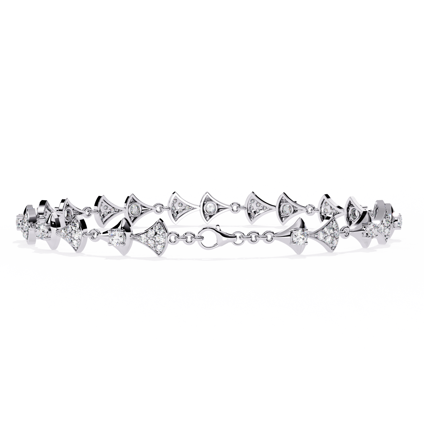 art deco flair lab grown diamond bracelet
