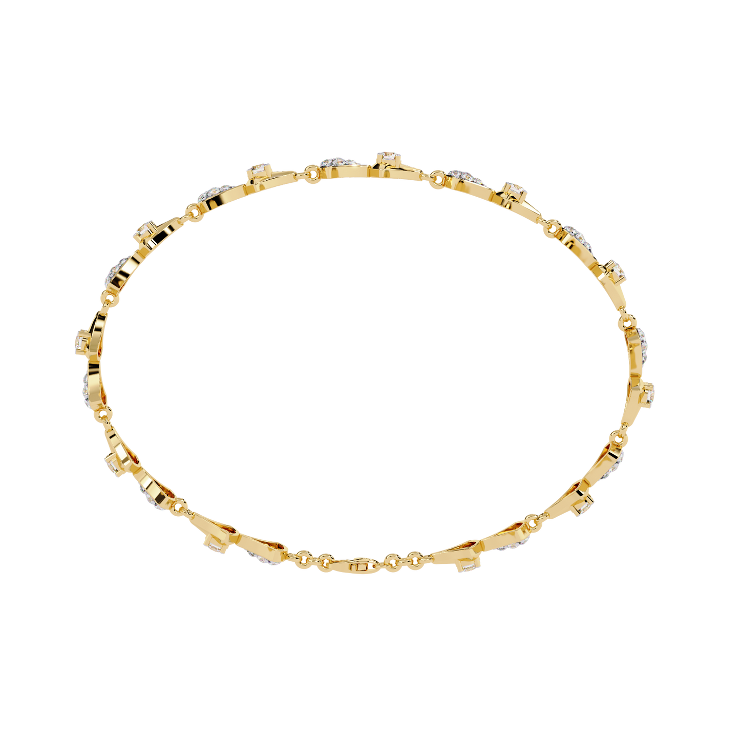 art deco flair lab grown diamond bracelet