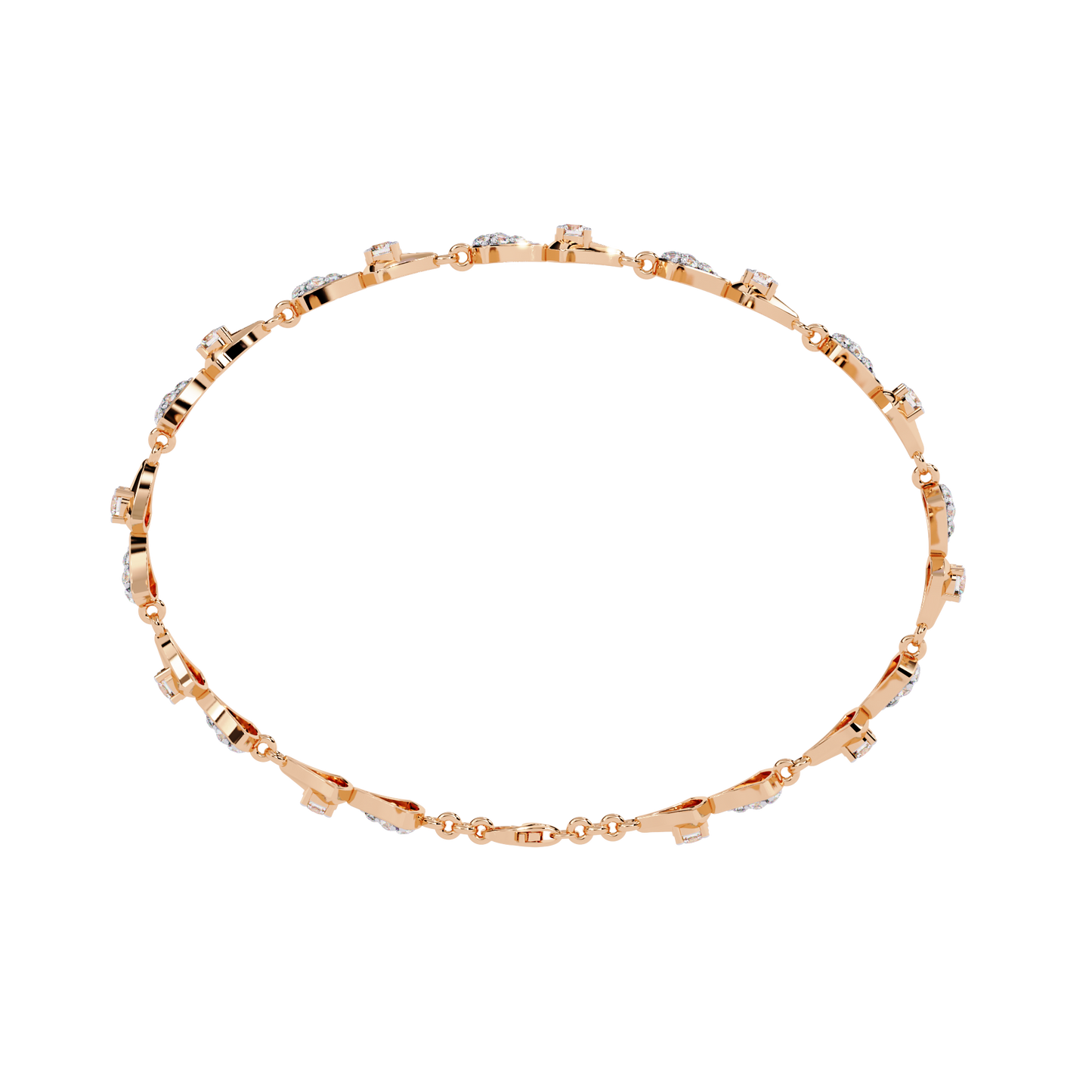 art deco flair lab grown diamond bracelet
