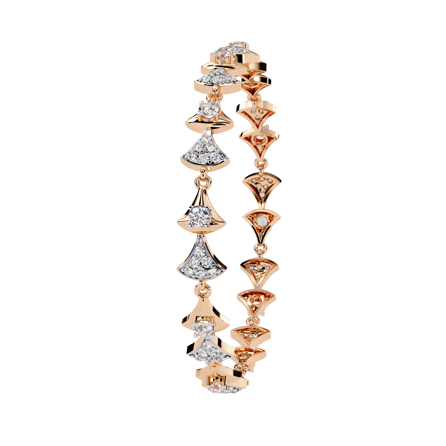 art deco flair lab grown diamond bracelet