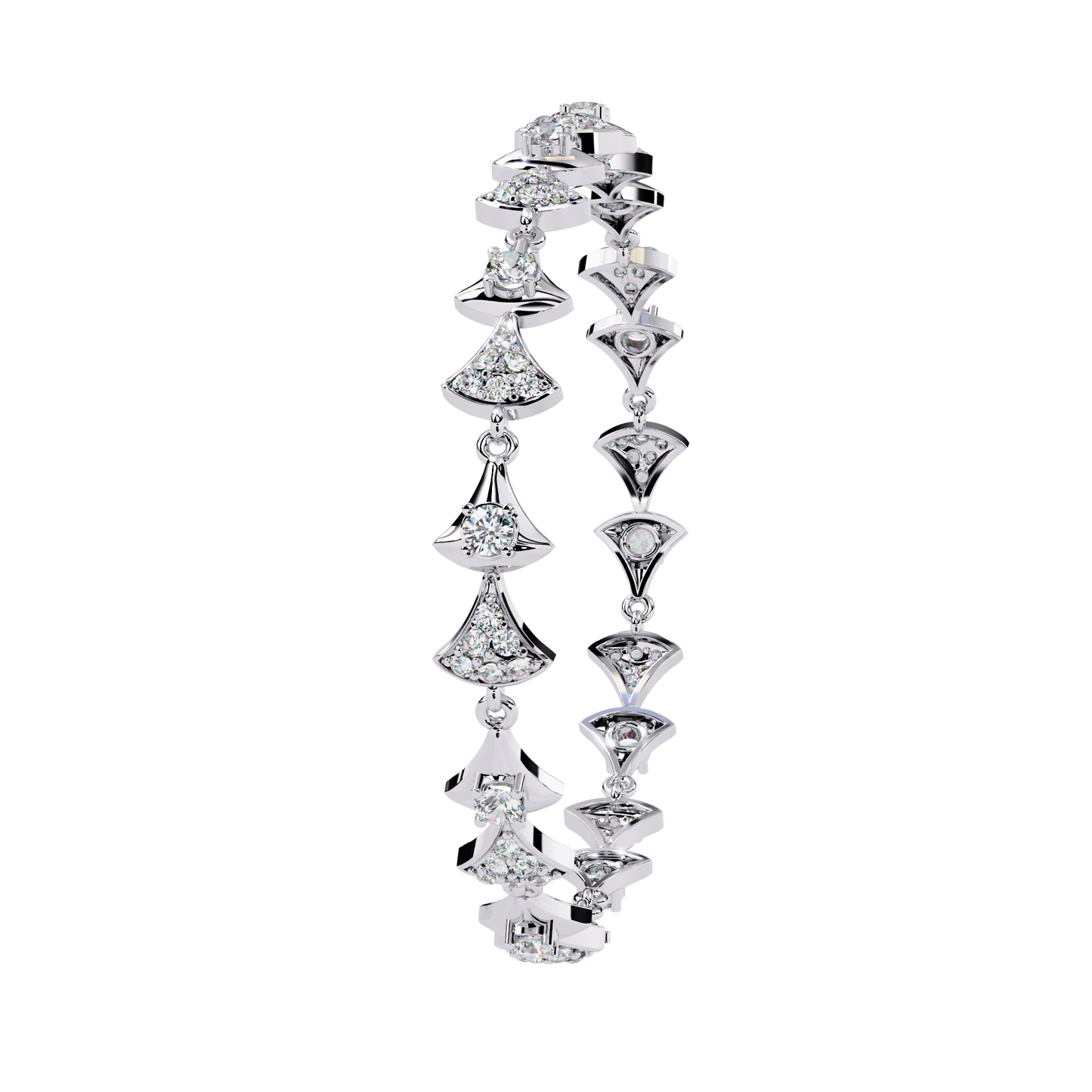 art deco flair lab grown diamond bracelet