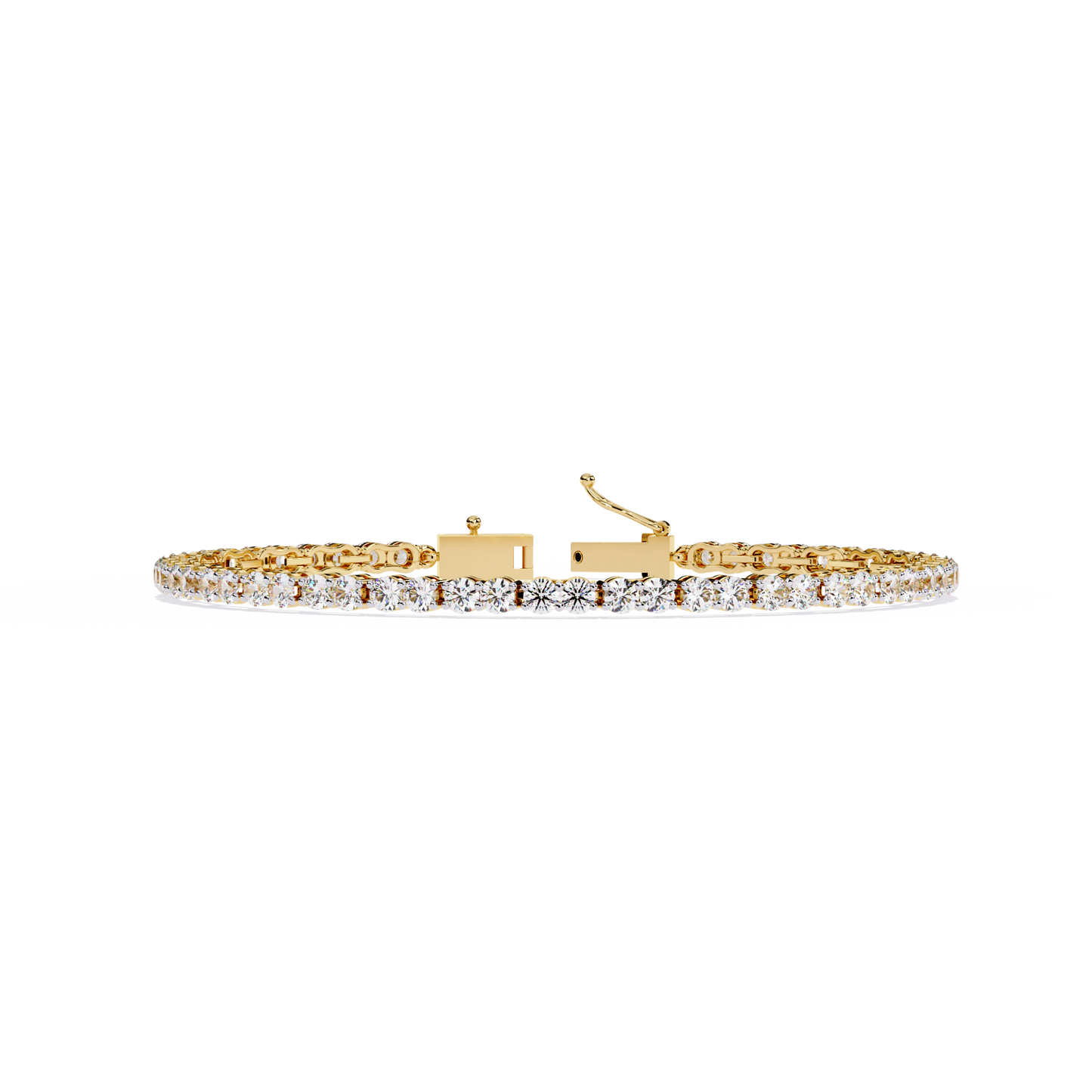 radiant row lab grown diamond bracelet