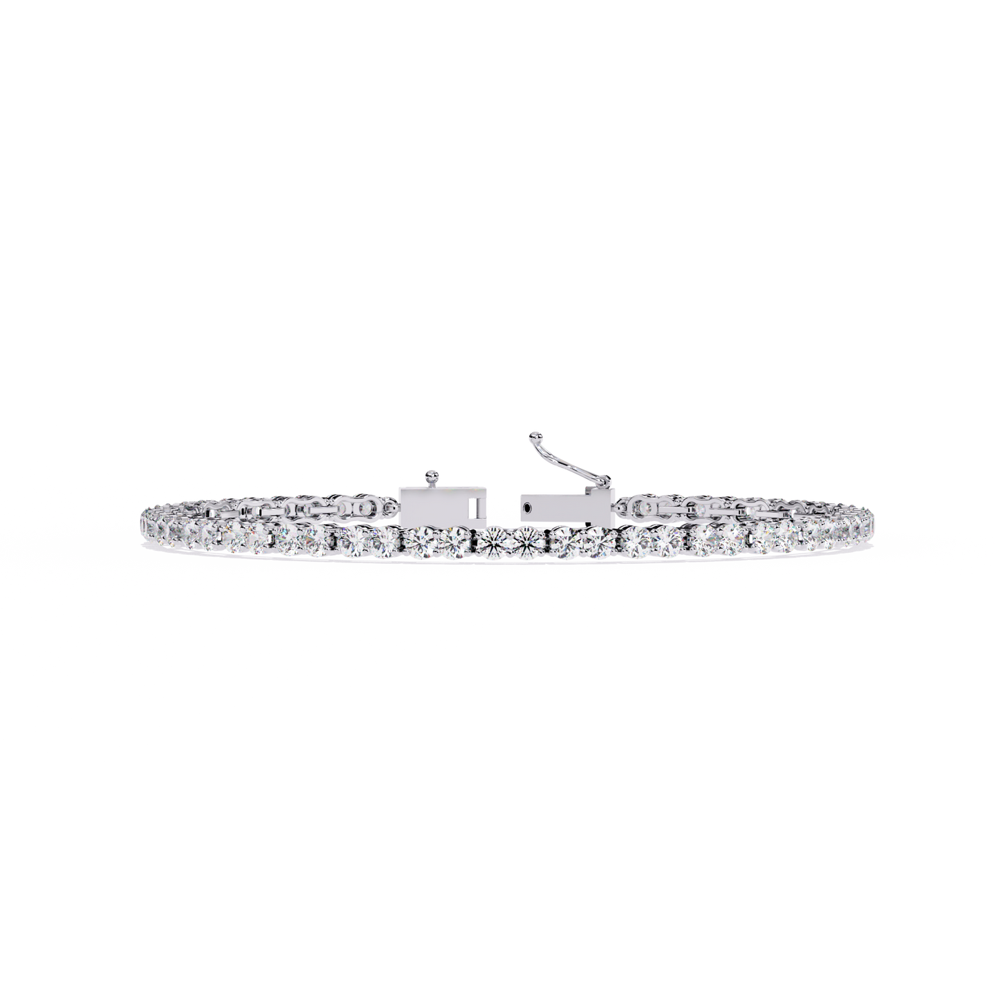 radiant row lab grown diamond bracelet