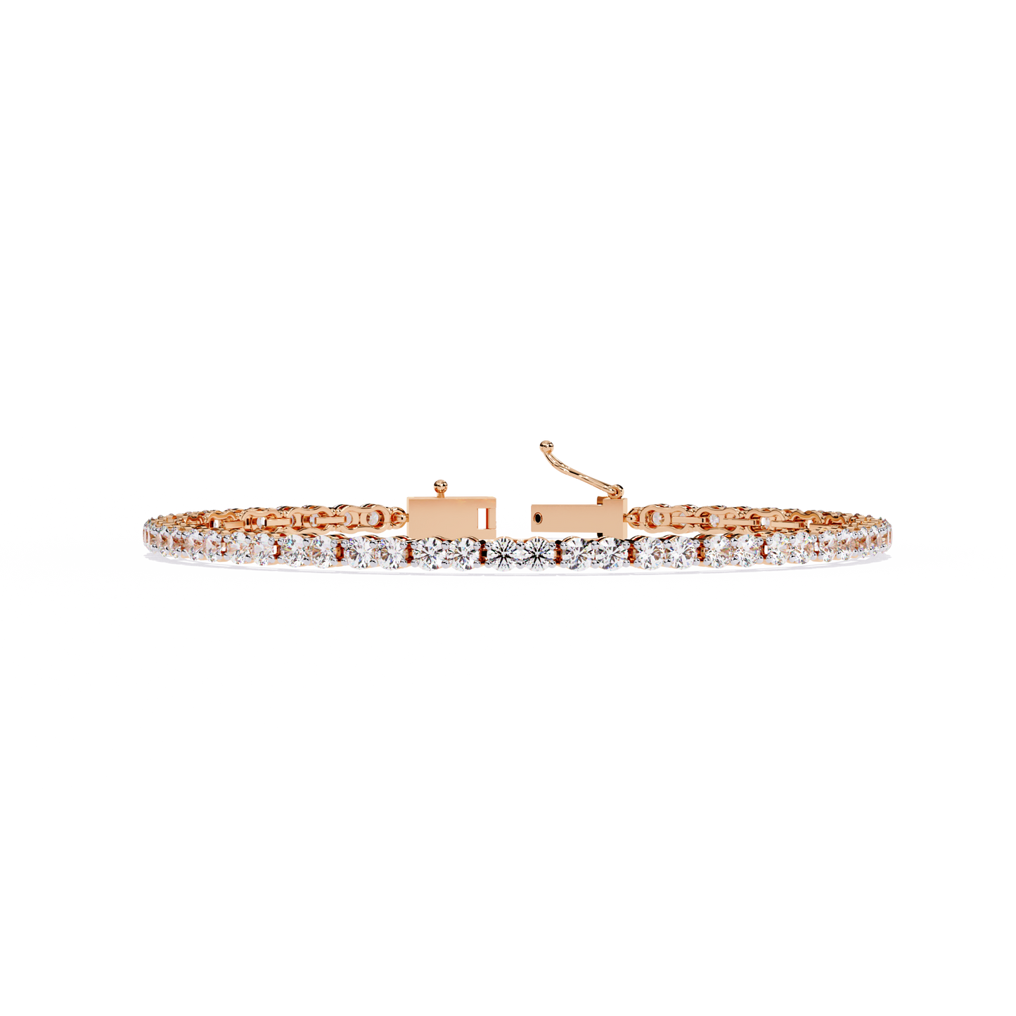 radiant row lab grown diamond bracelet