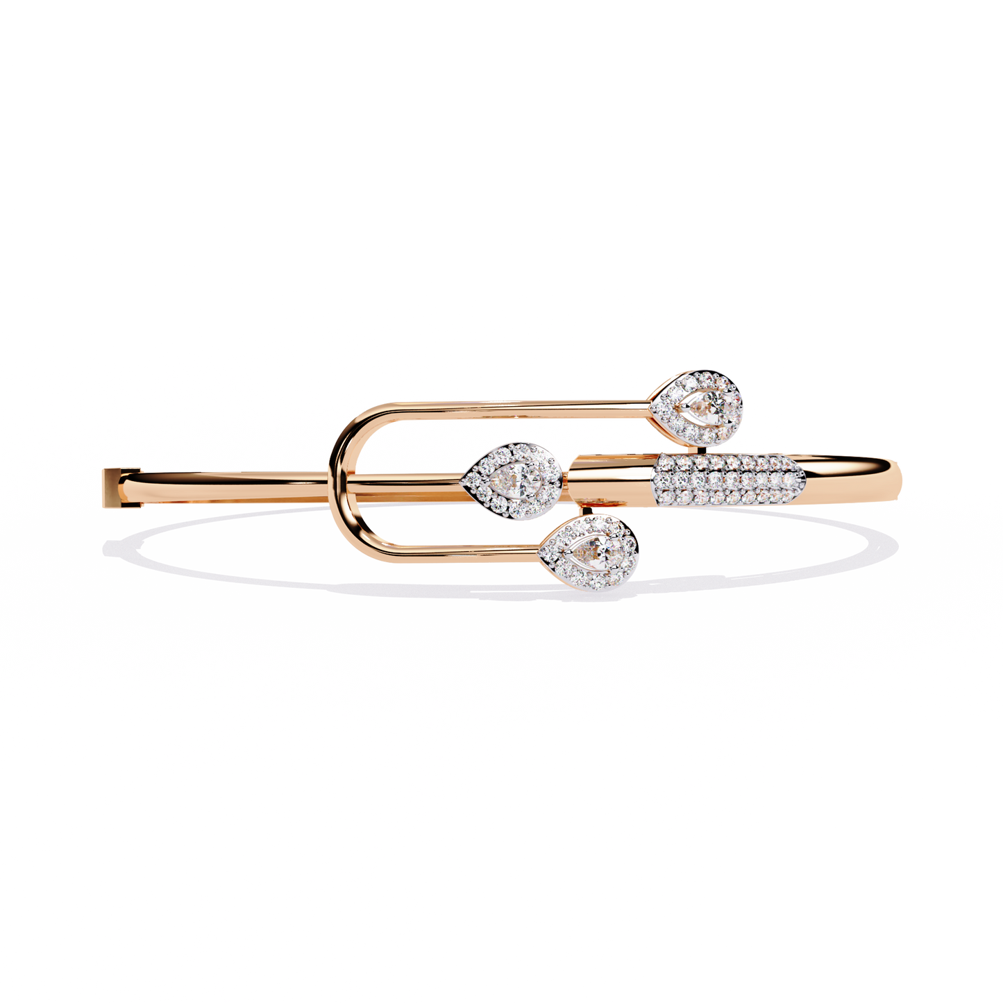 trident pear lab grown diamond bracelet