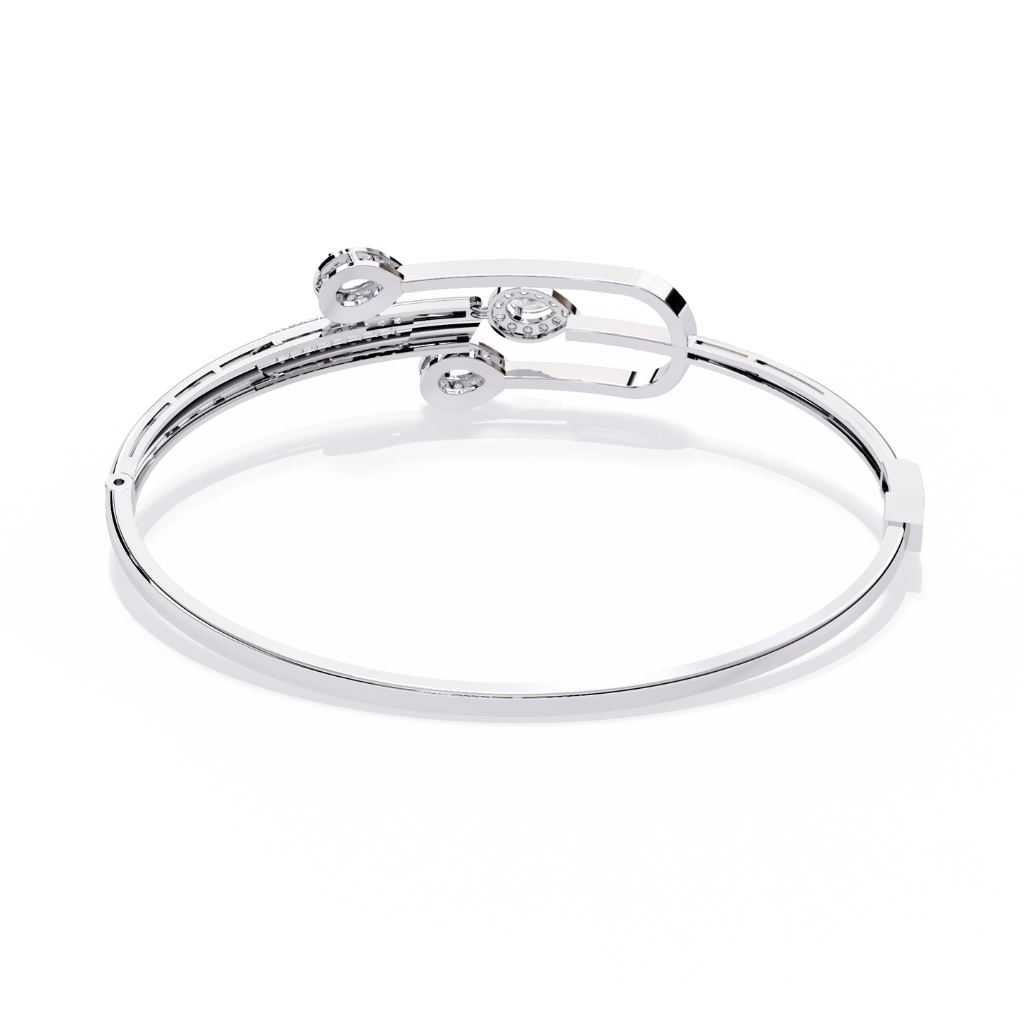 trident pear lab grown diamond bracelet
