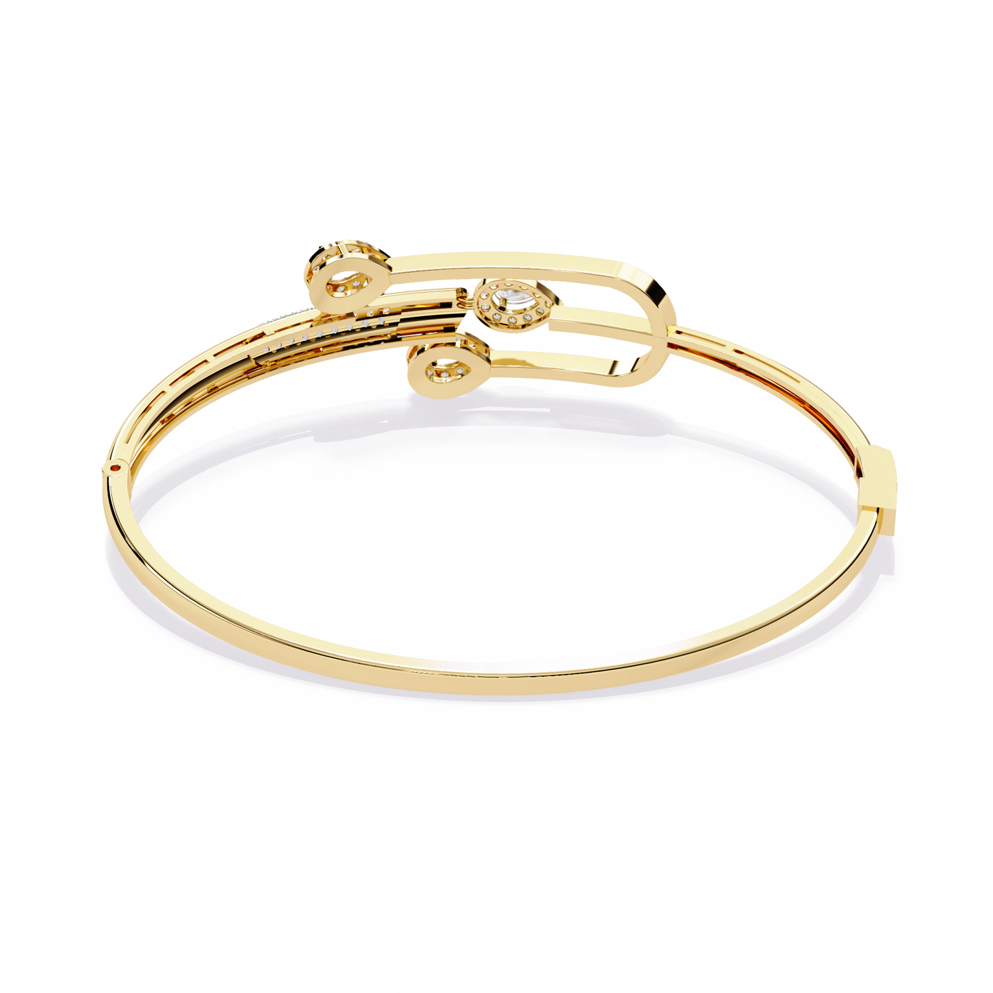 trident pear lab grown diamond bracelet