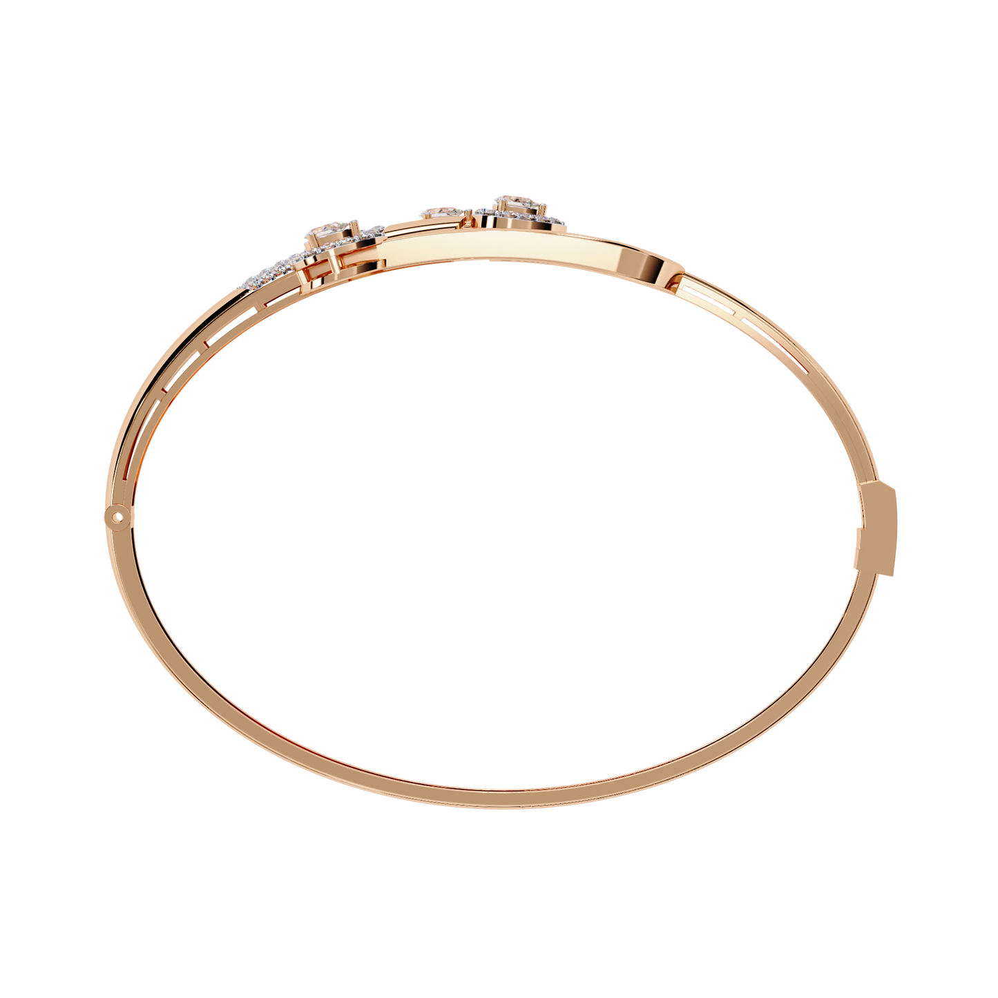 trident pear lab grown diamond bracelet