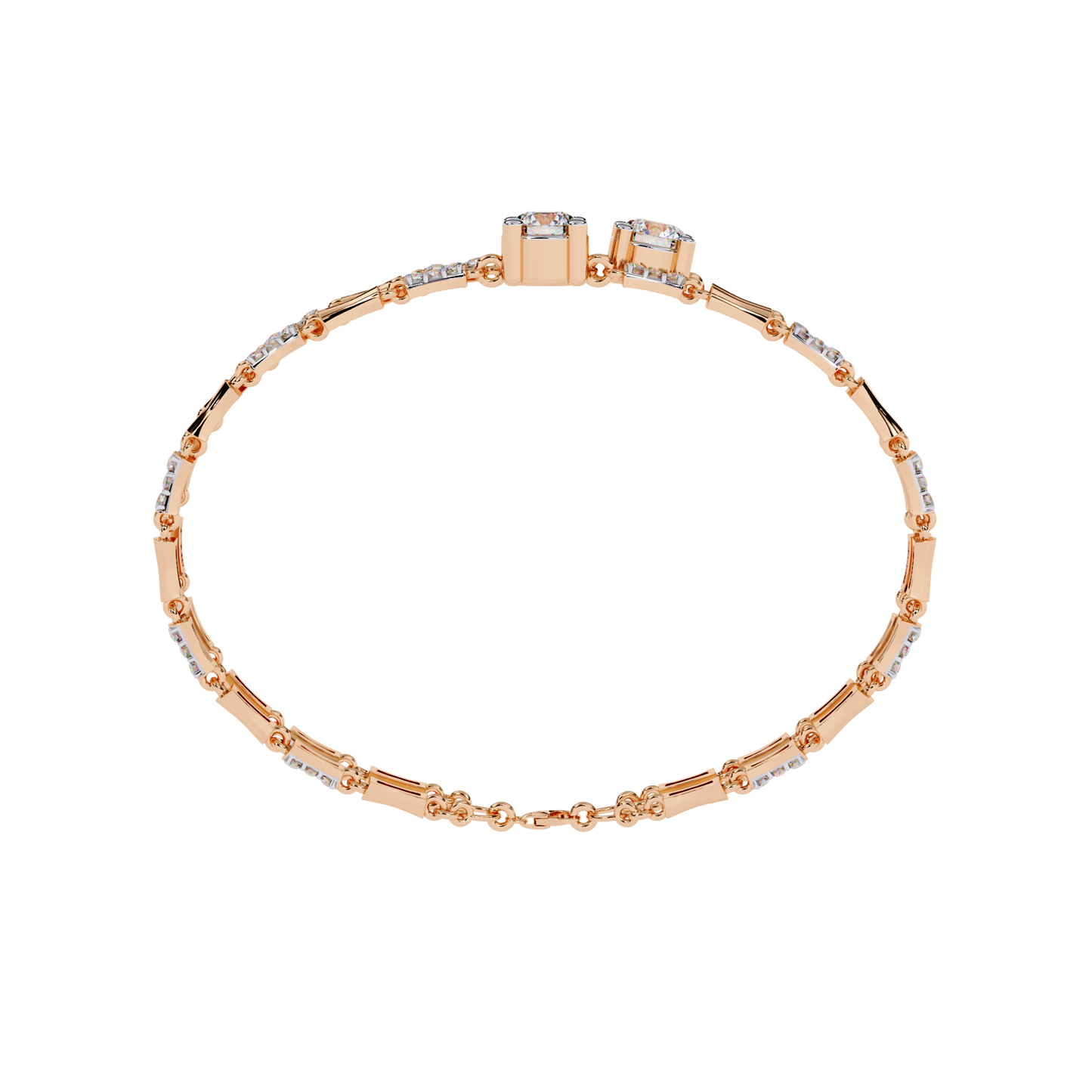double radiance lab grown diamond line bangle