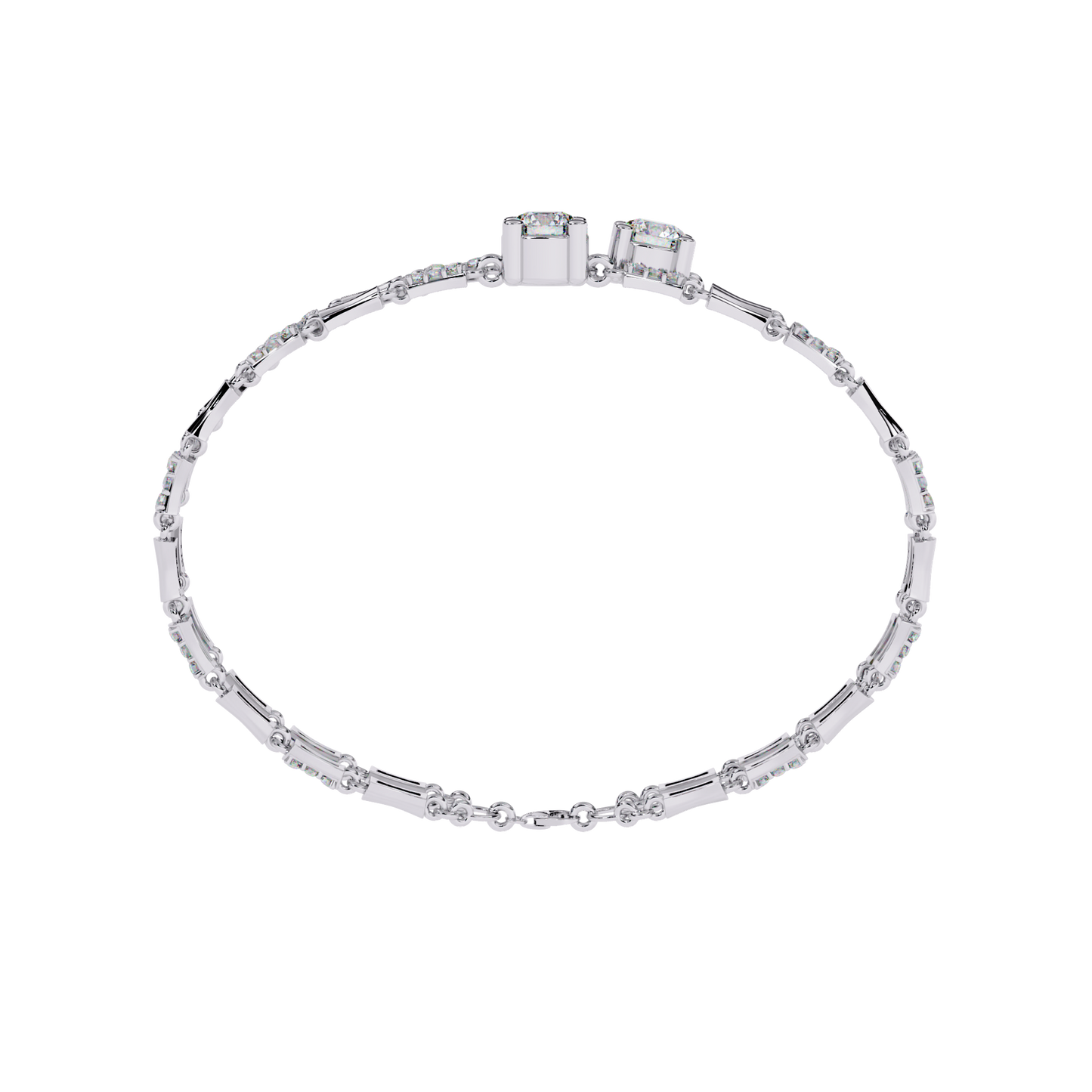 double radiance lab grown diamond line bangle