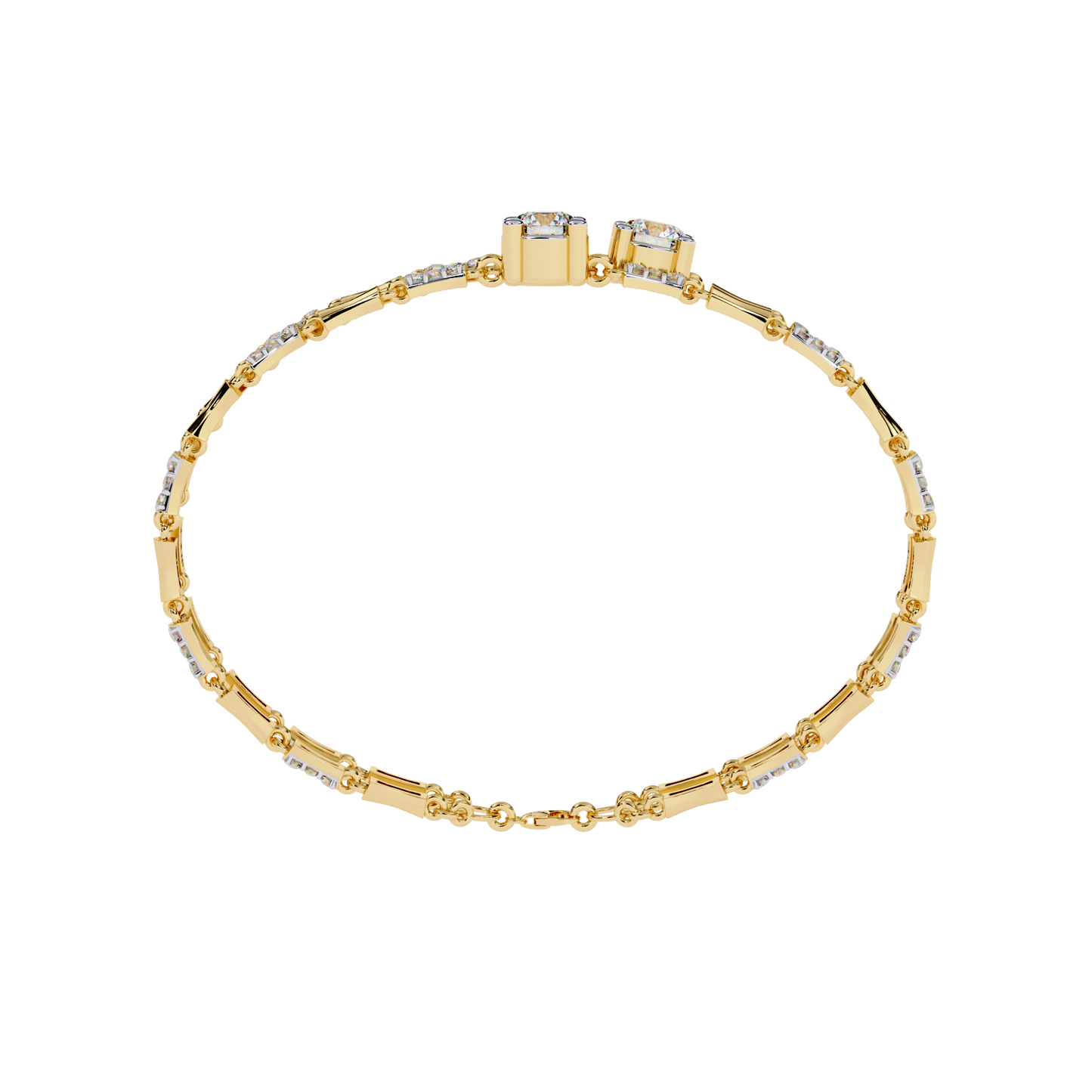 double radiance lab grown diamond line bangle
