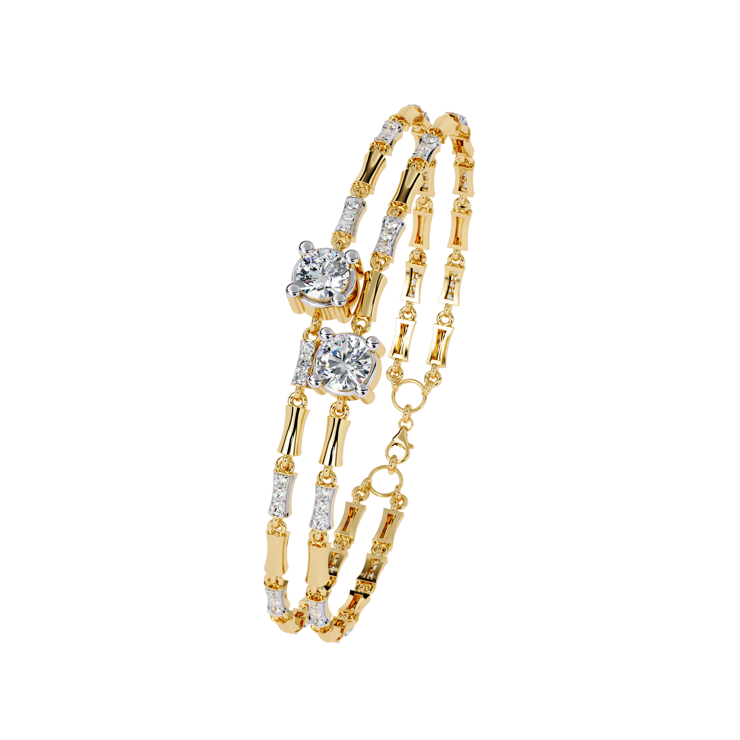 double radiance lab grown diamond line bangle