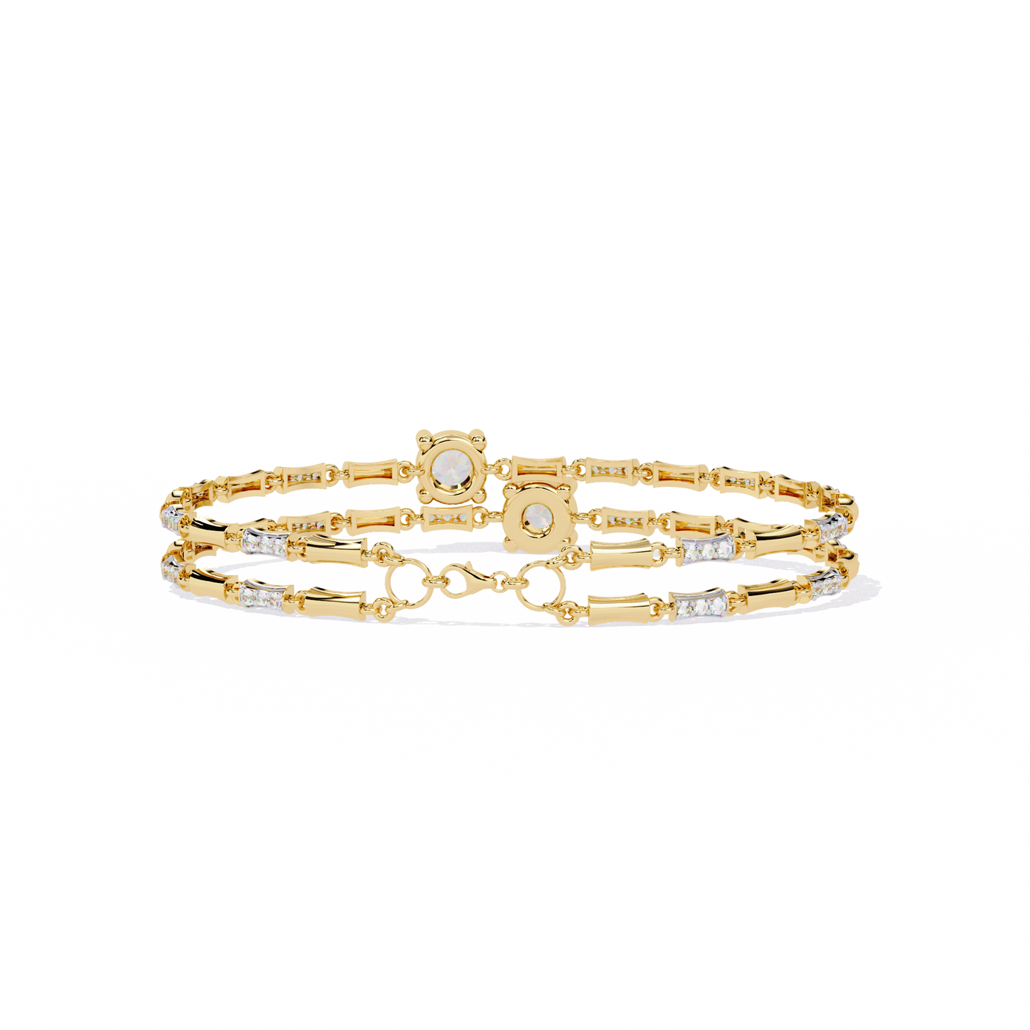 double radiance lab grown diamond line bangle