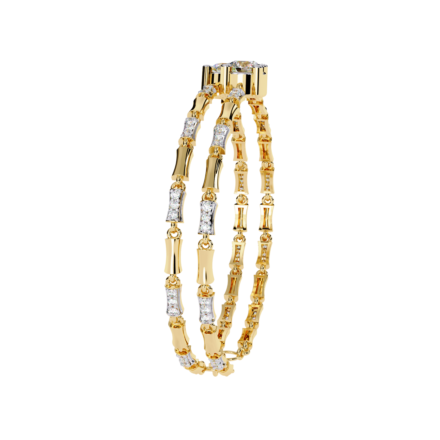 double radiance lab grown diamond line bangle