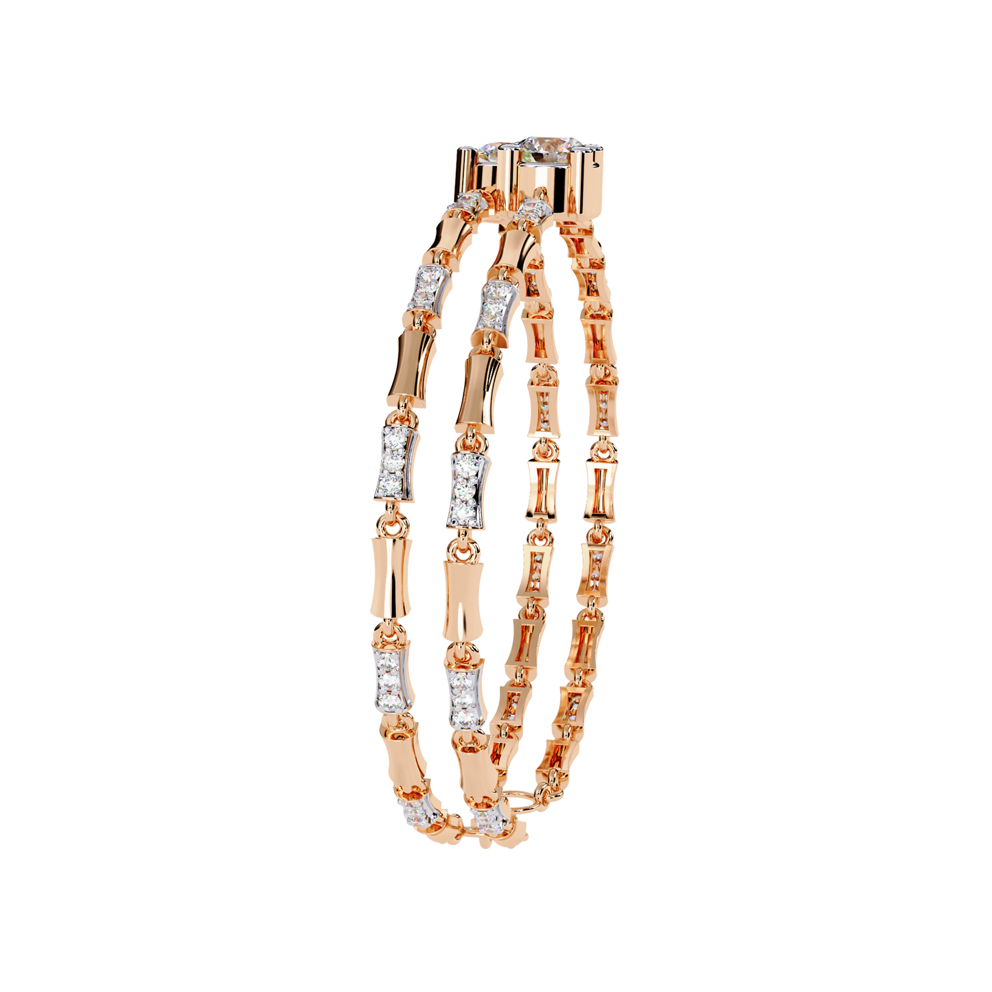 double radiance lab grown diamond line bangle