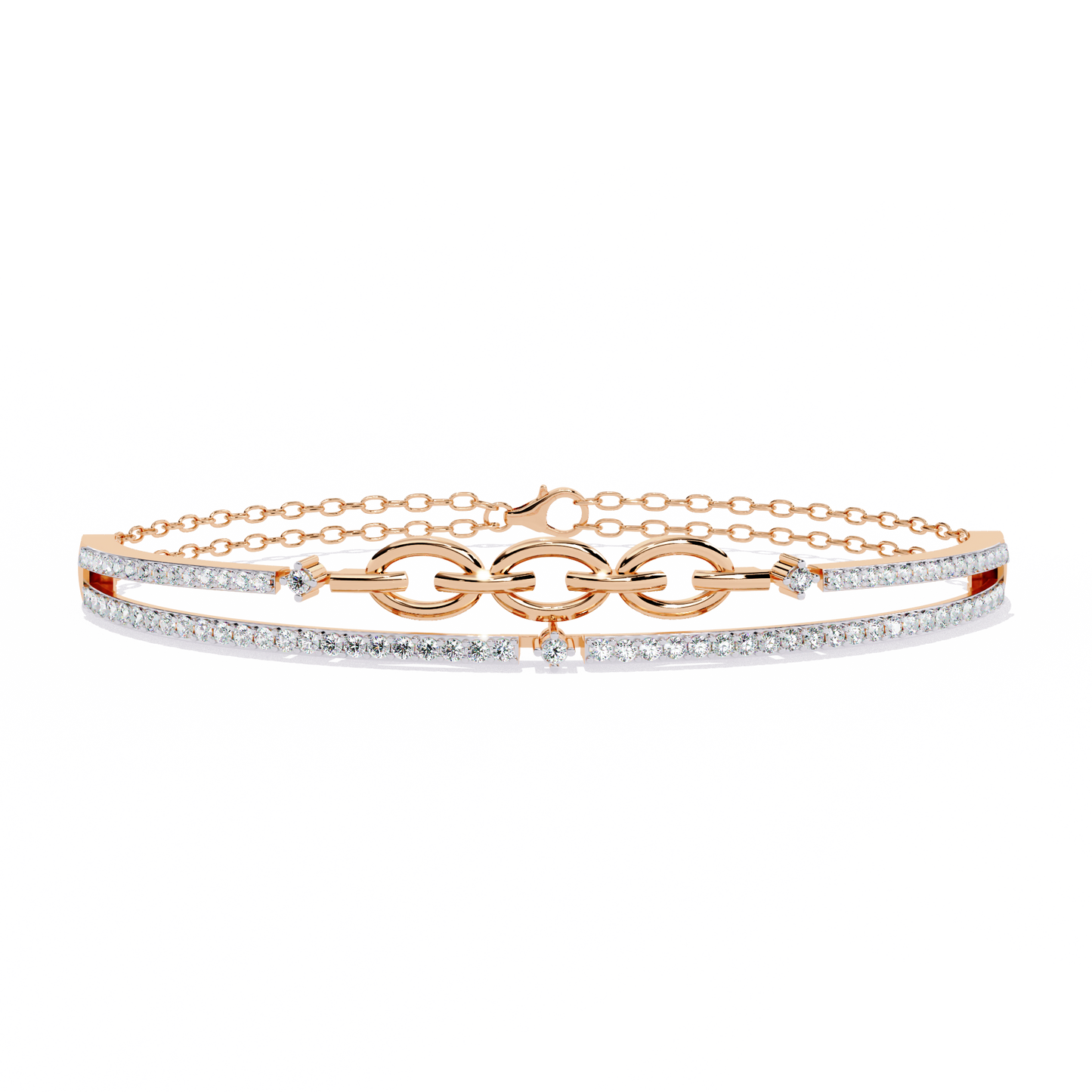 chain chic lab grown diamond bracelet