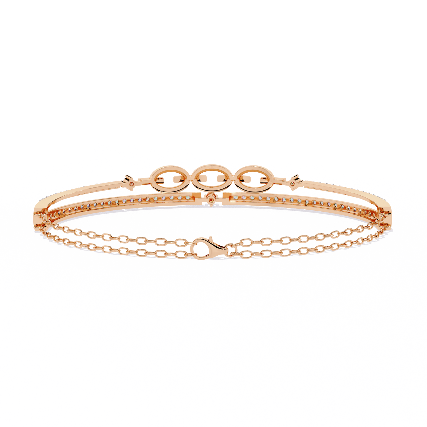 chain chic lab grown diamond bracelet