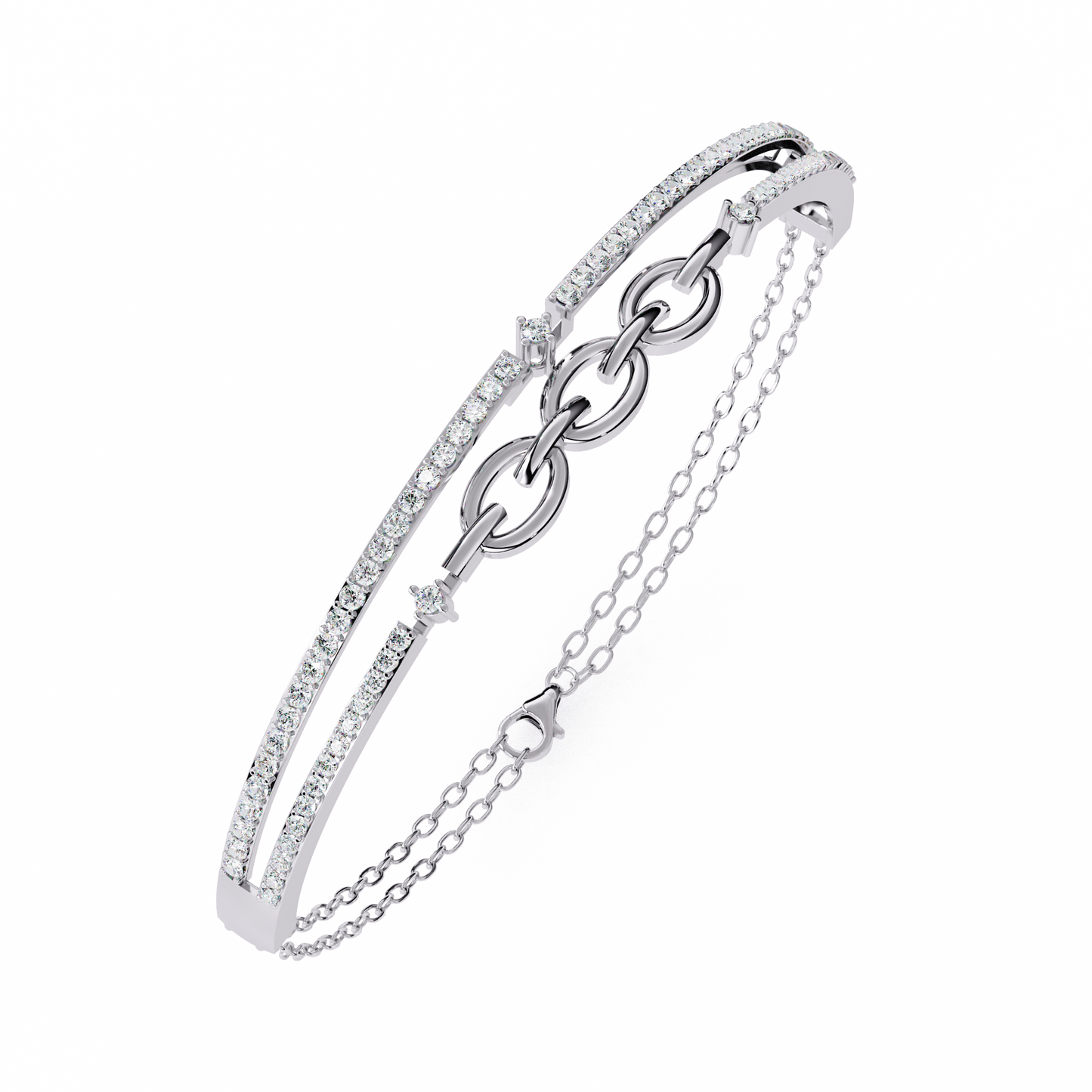 chain chic lab grown diamond bracelet