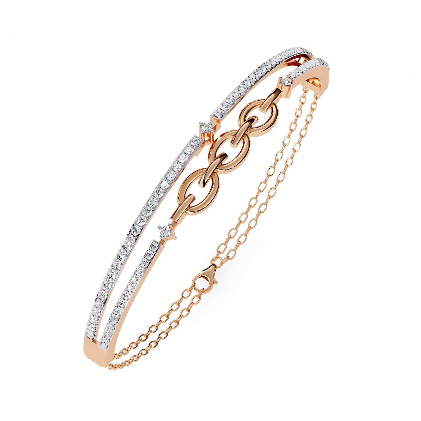 chain chic lab grown diamond bracelet