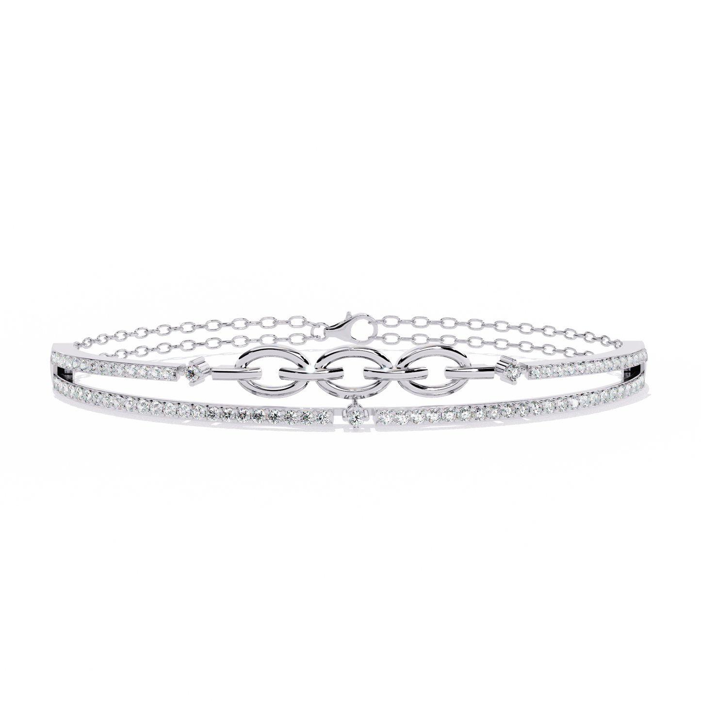 chain chic lab grown diamond bracelet