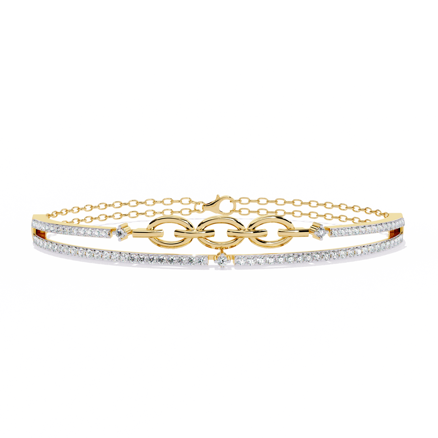 chain chic lab grown diamond bracelet