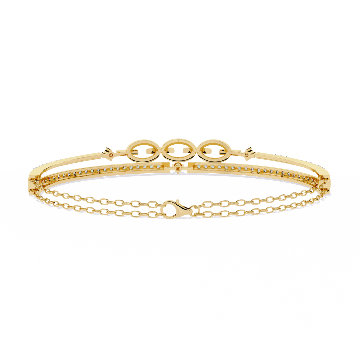 chain chic lab grown diamond bracelet