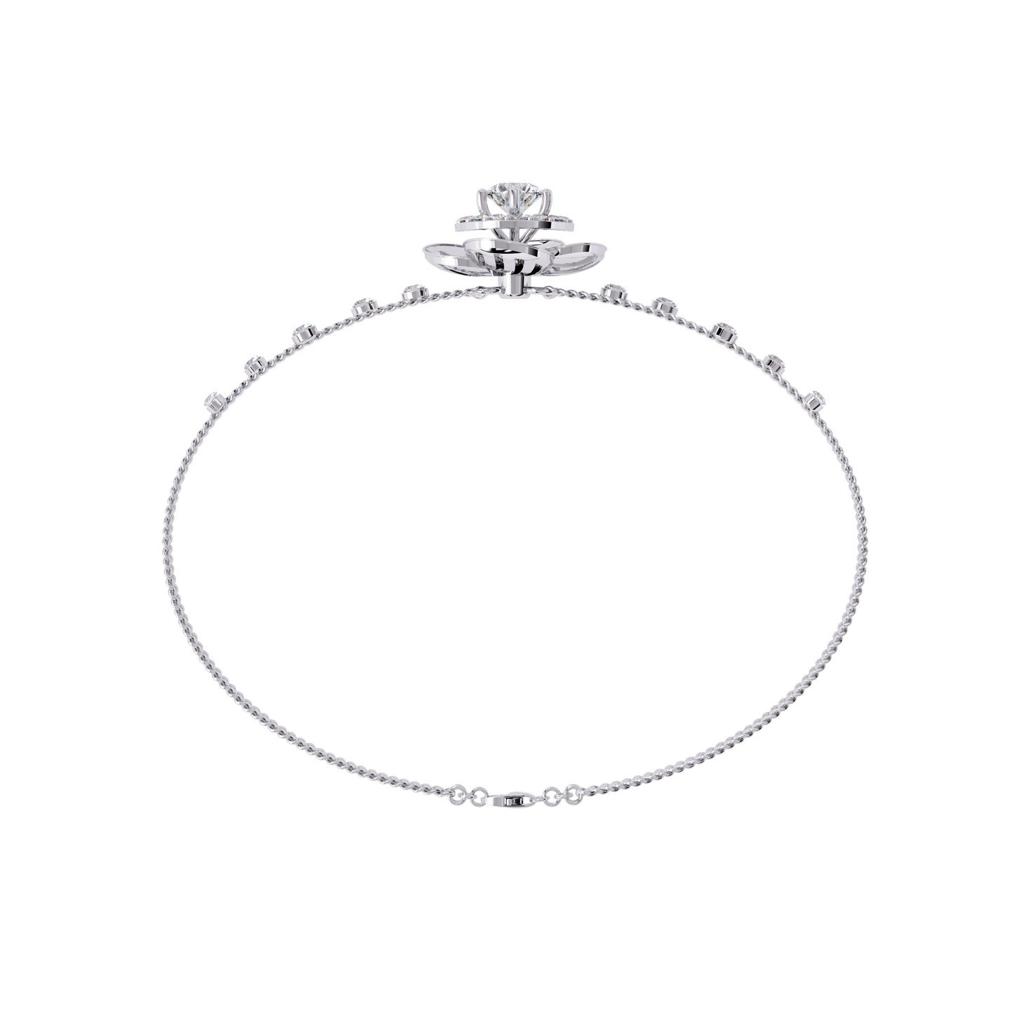 aurora petal lab grown diamond bracelet