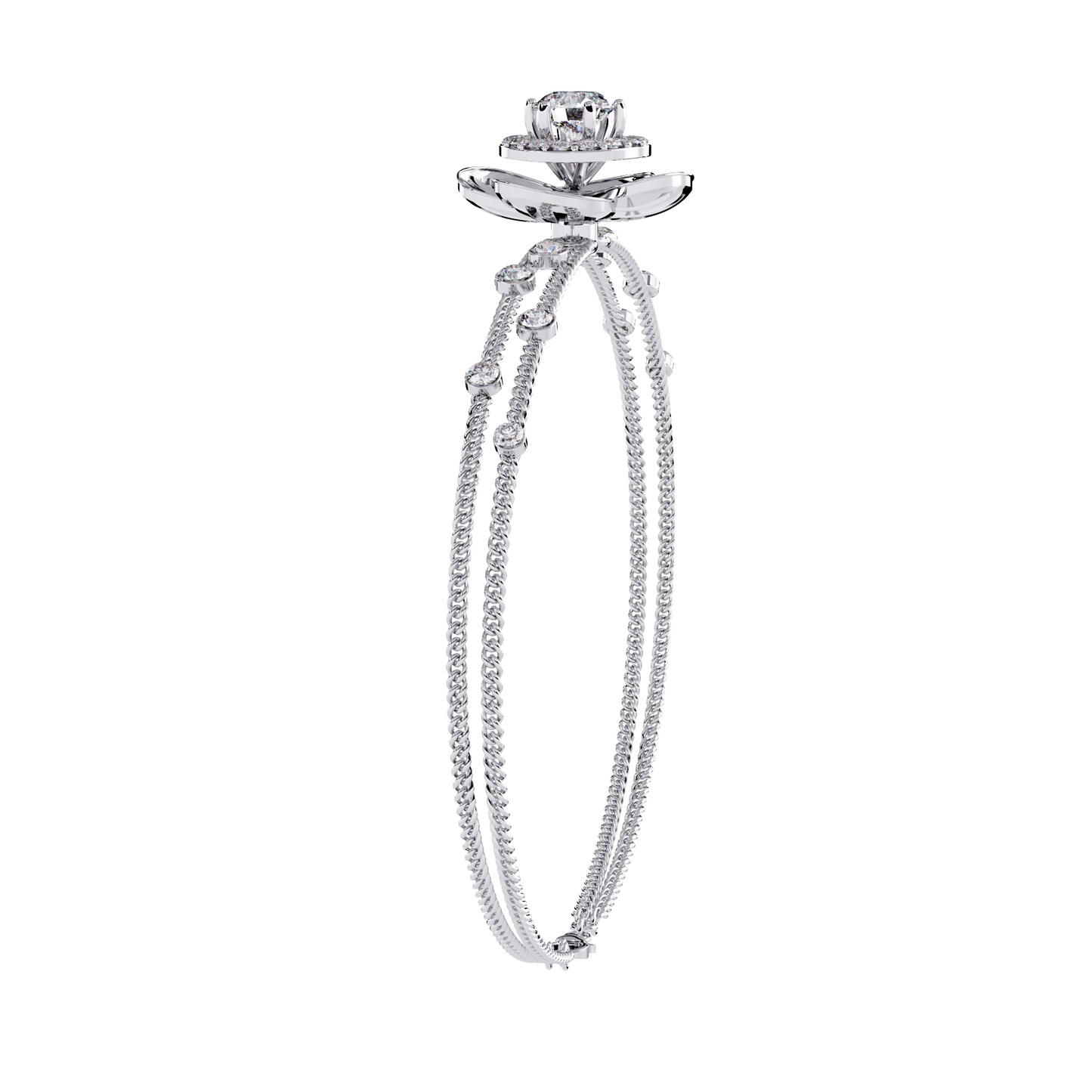 aurora petal lab grown diamond bracelet