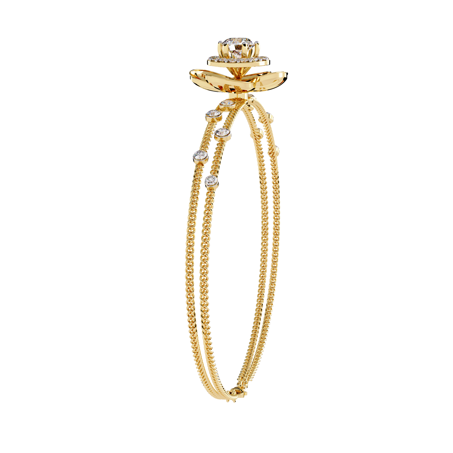 aurora petal lab grown diamond bracelet