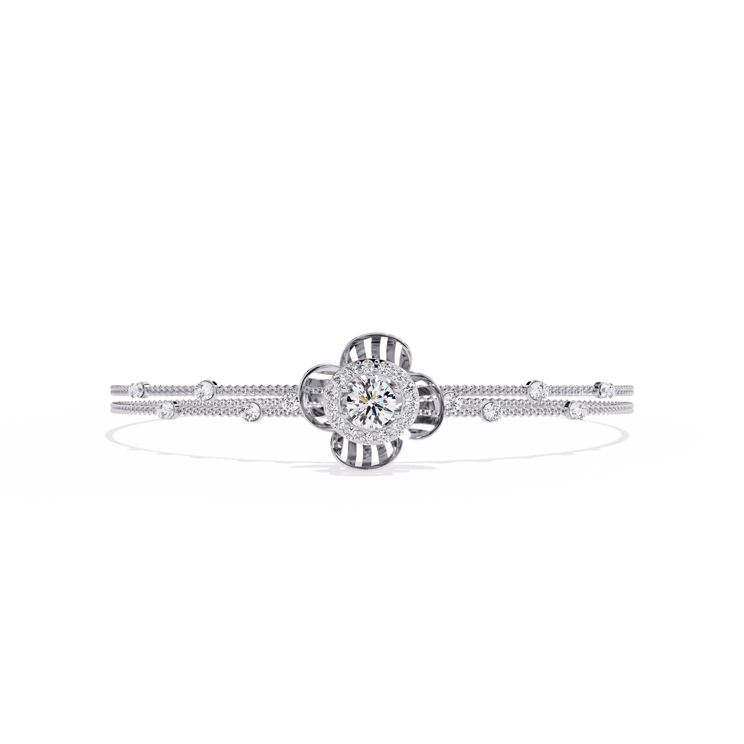 aurora petal lab grown diamond bracelet