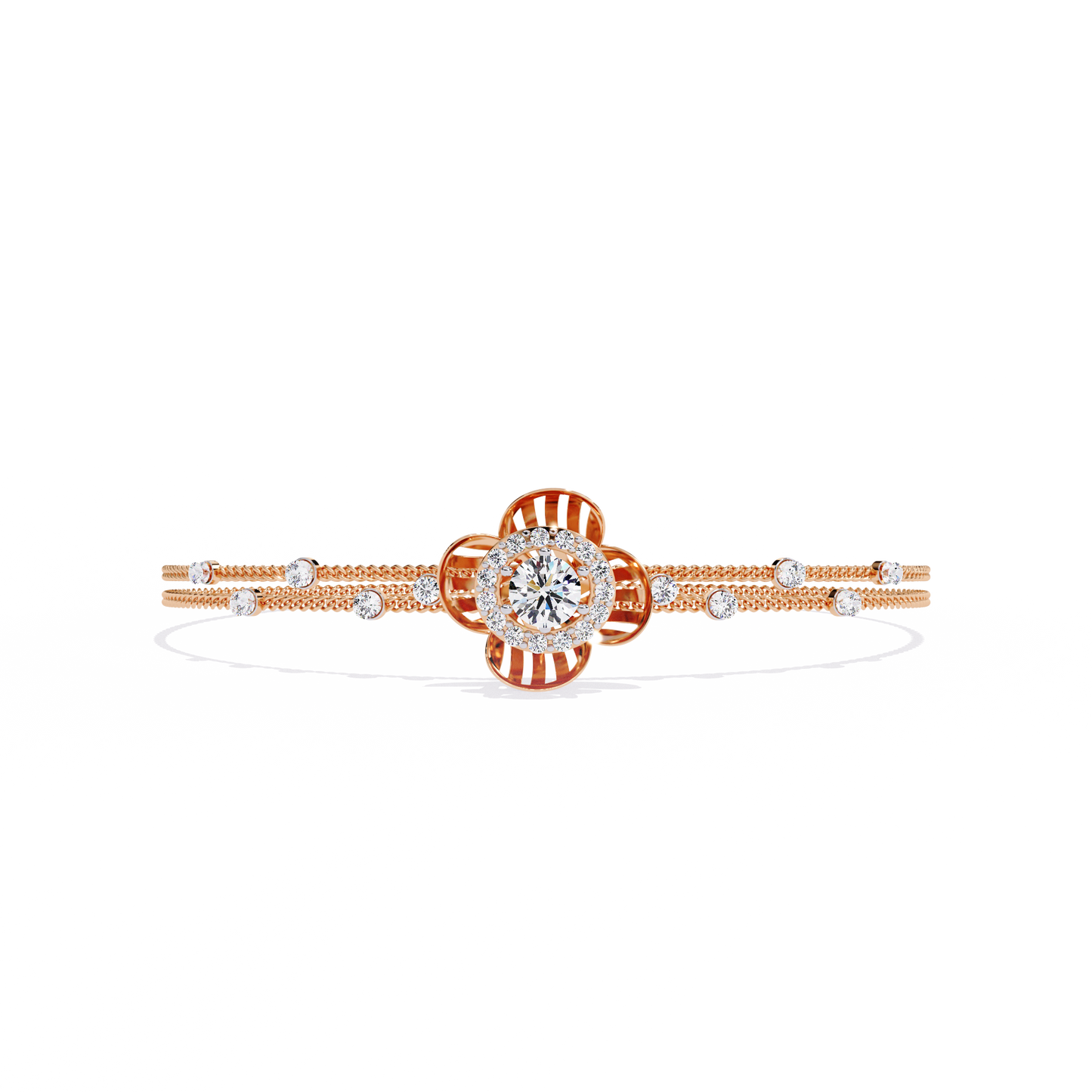 aurora petal lab grown diamond bracelet