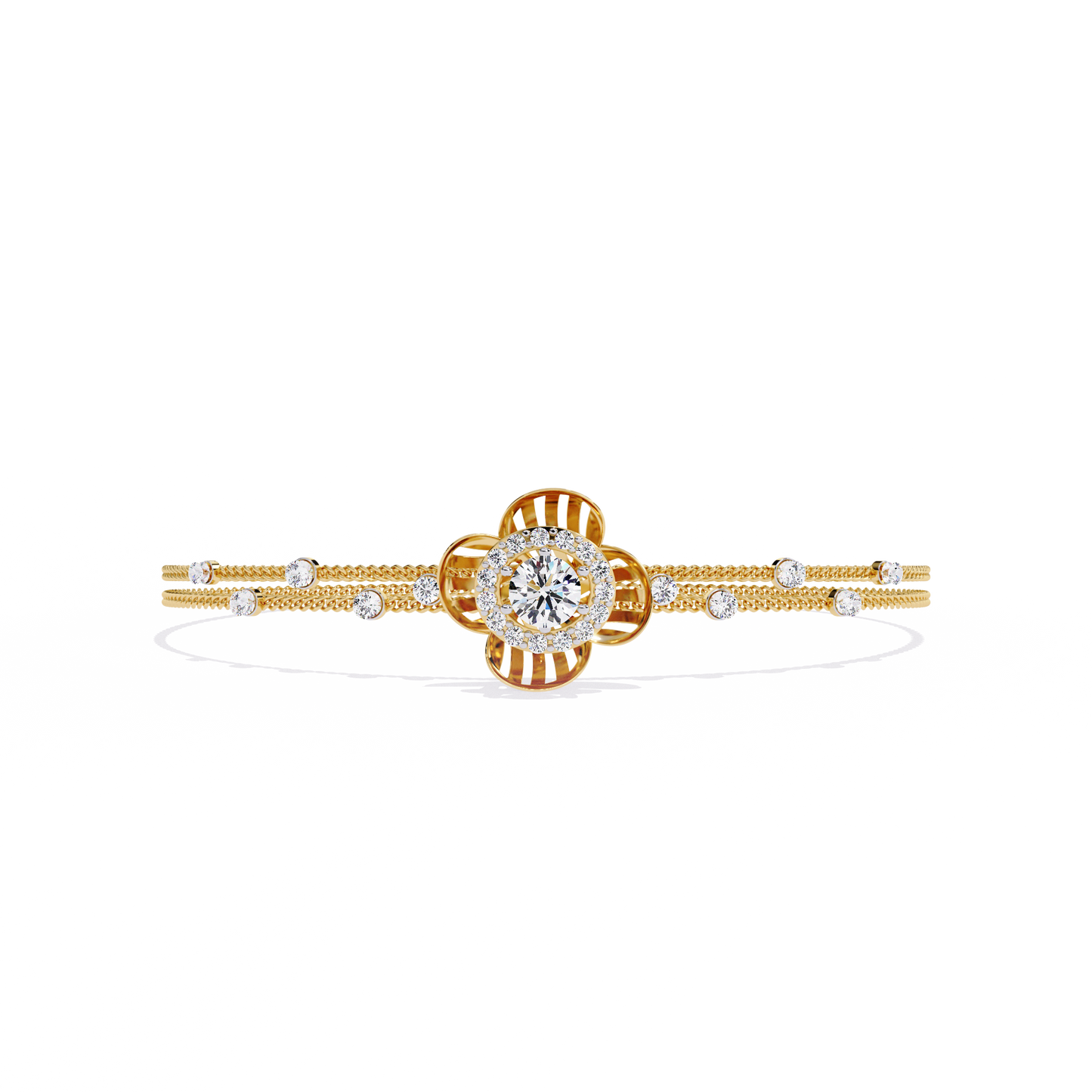 aurora petal lab grown diamond bracelet