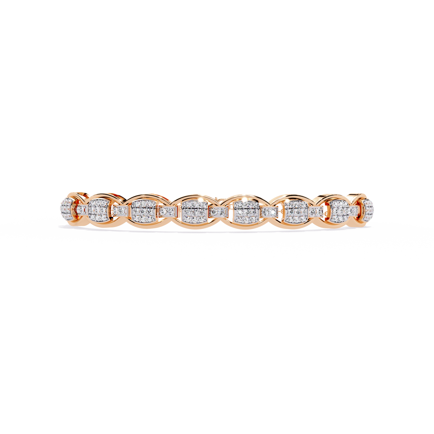 cascade chain lab grown diamond bracelet