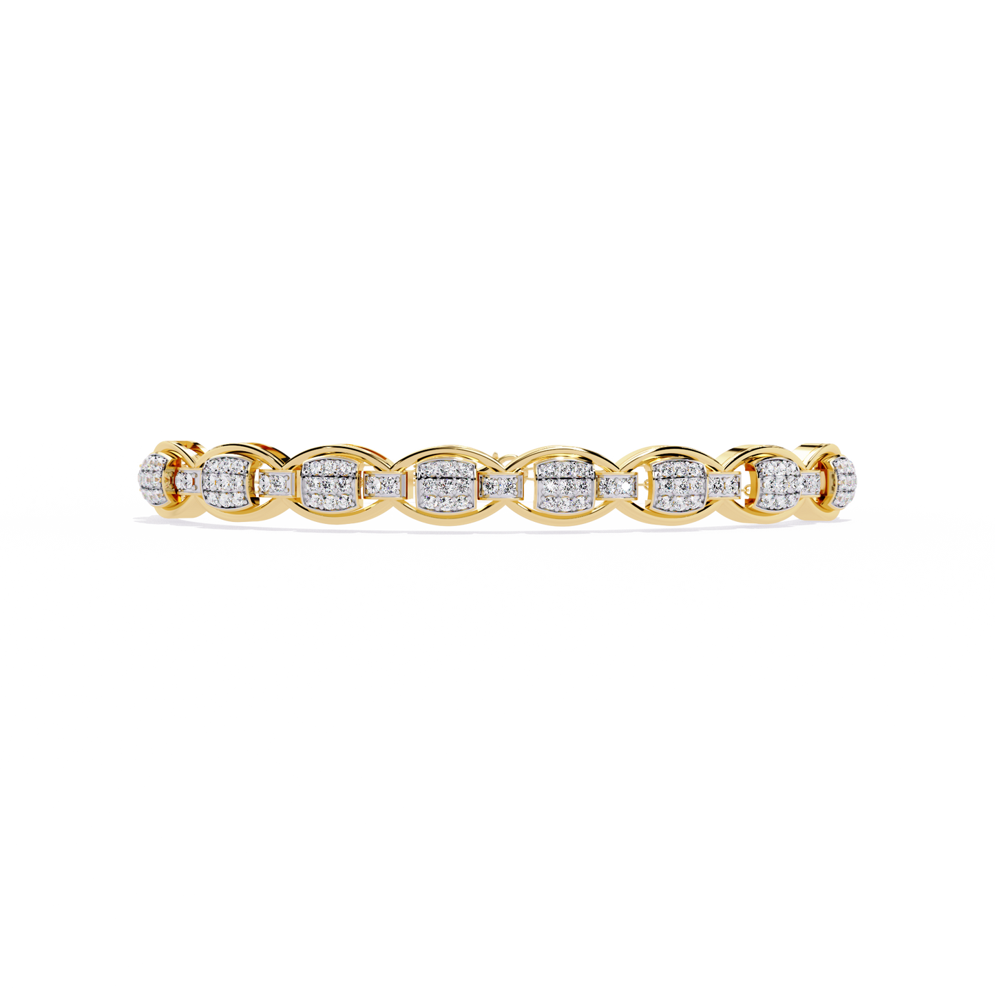 cascade chain lab grown diamond bracelet