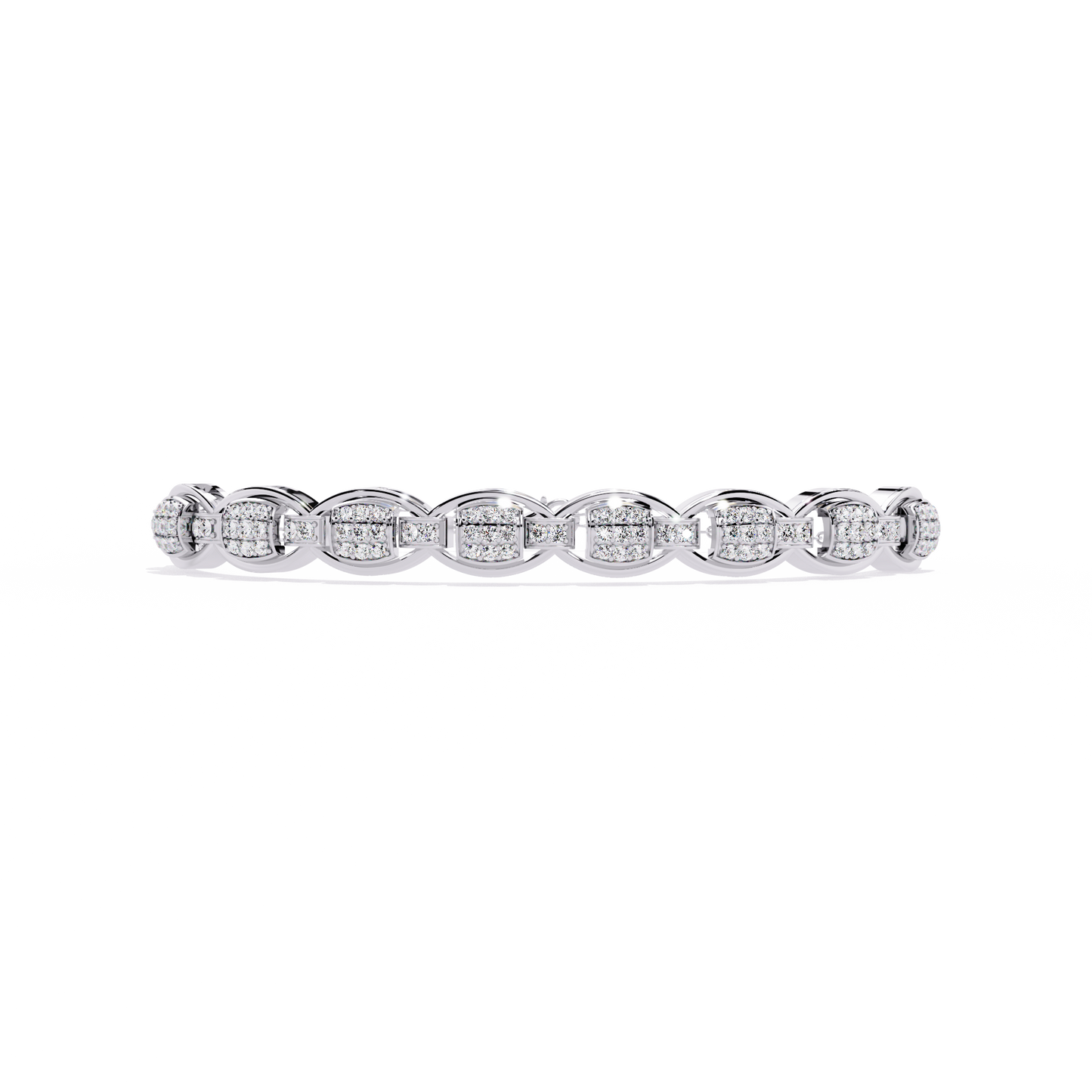 cascade chain lab grown diamond bracelet
