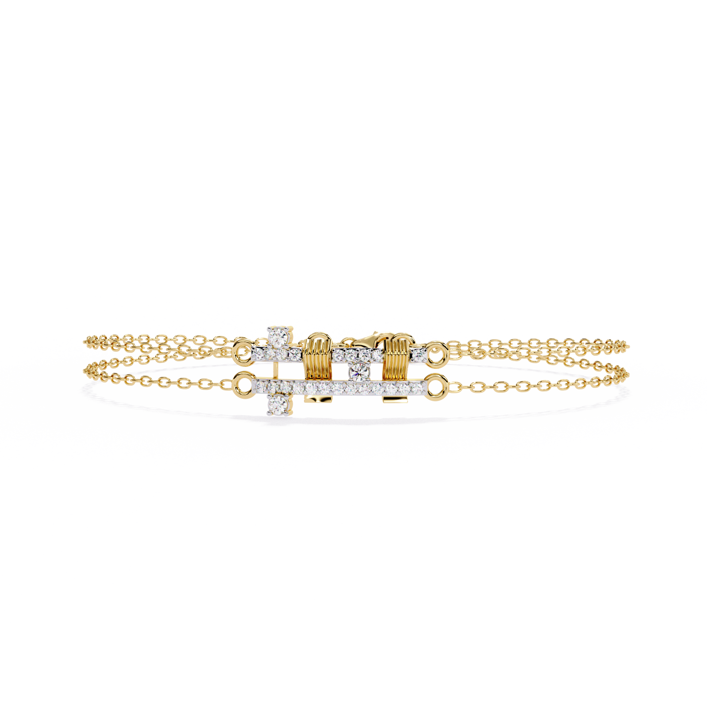 metro mosaic lab grown diamond bracelet