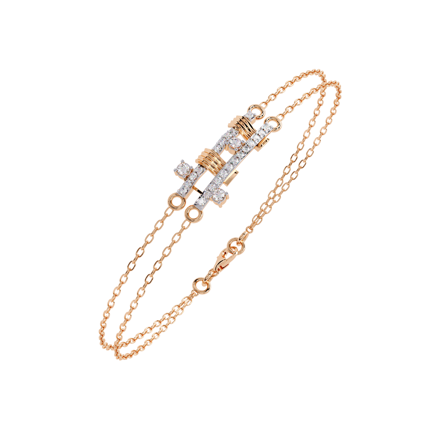 metro mosaic lab grown diamond bracelet