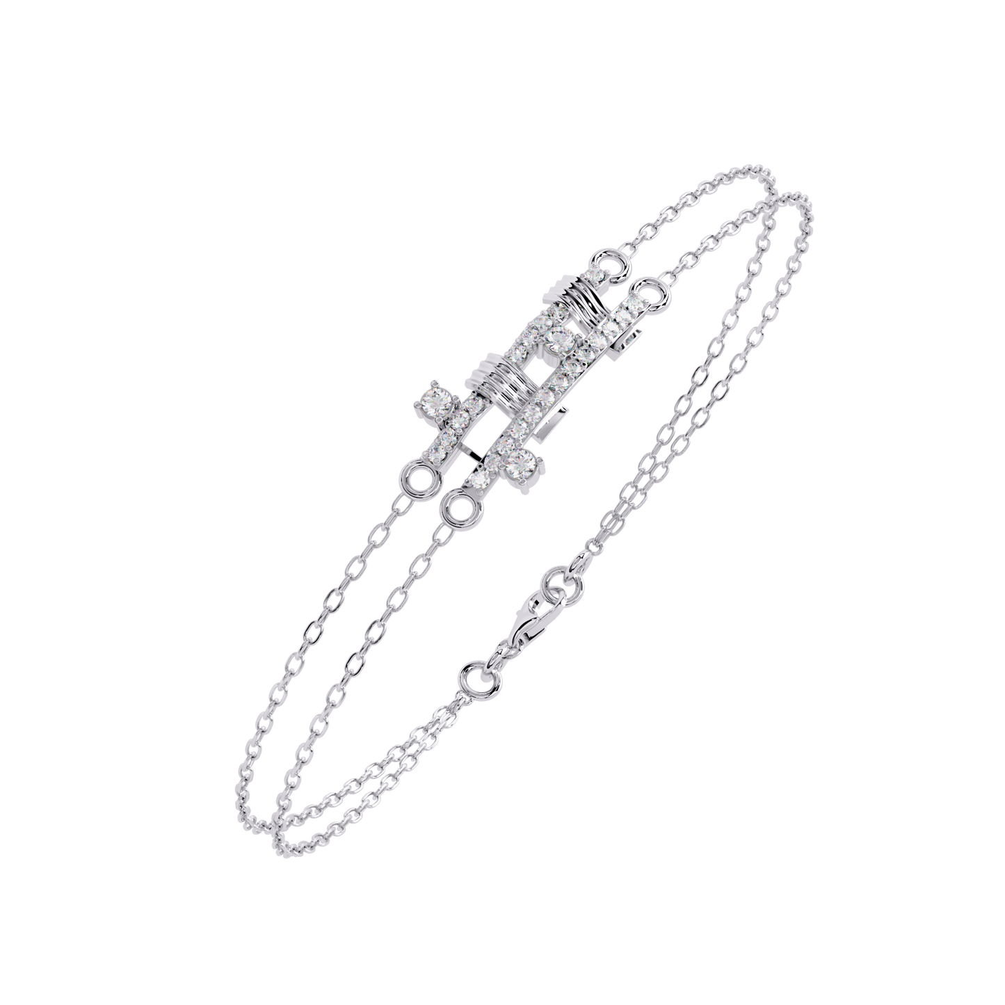metro mosaic lab grown diamond bracelet