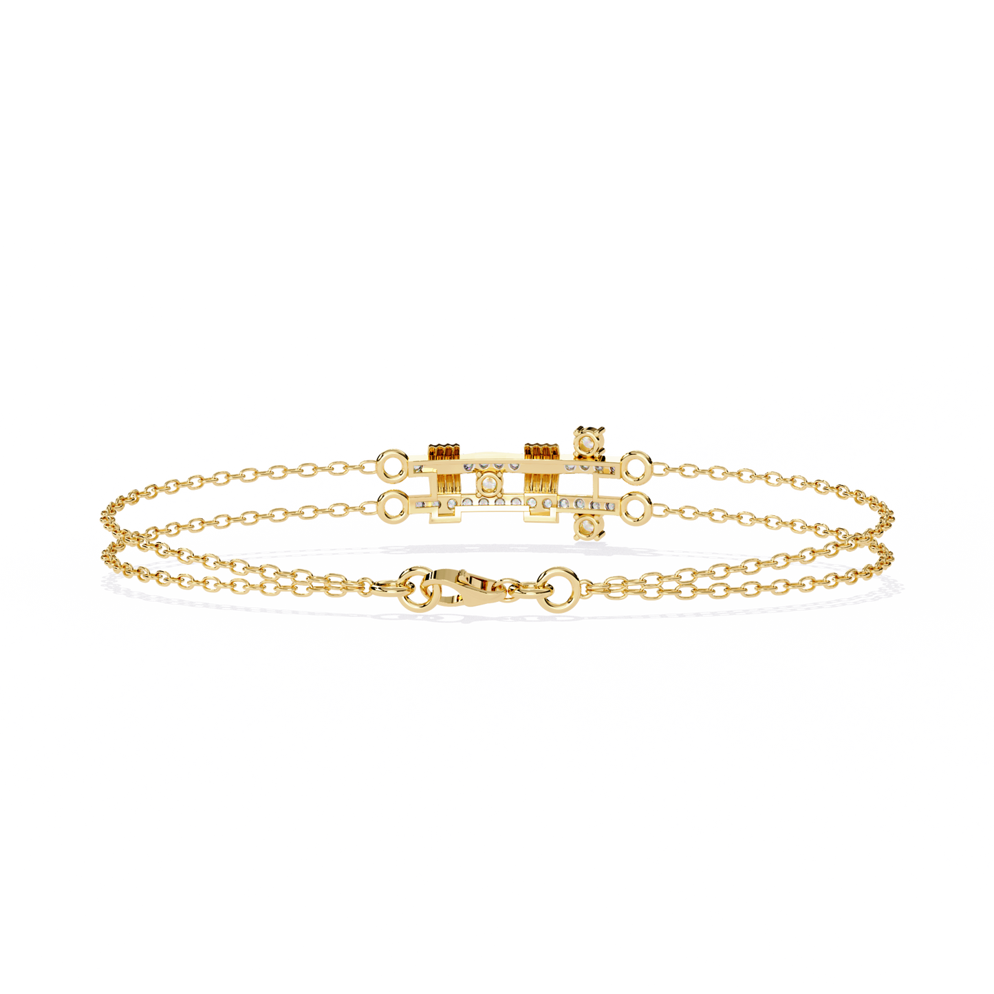 metro mosaic lab grown diamond bracelet