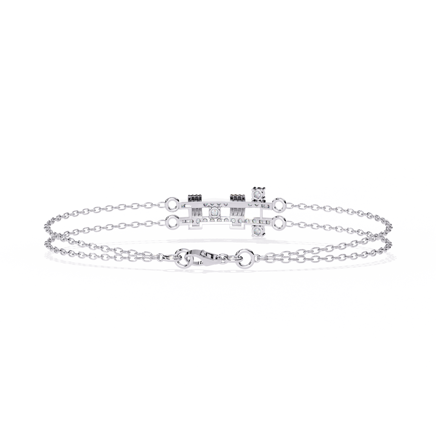 metro mosaic lab grown diamond bracelet