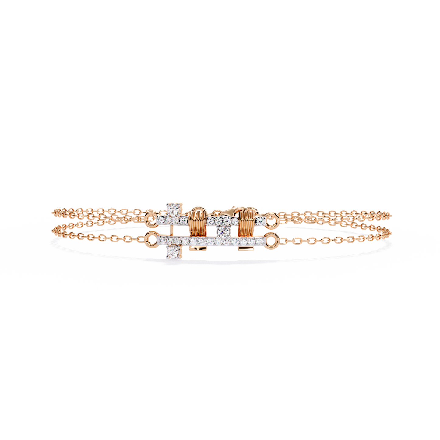 metro mosaic lab grown diamond bracelet