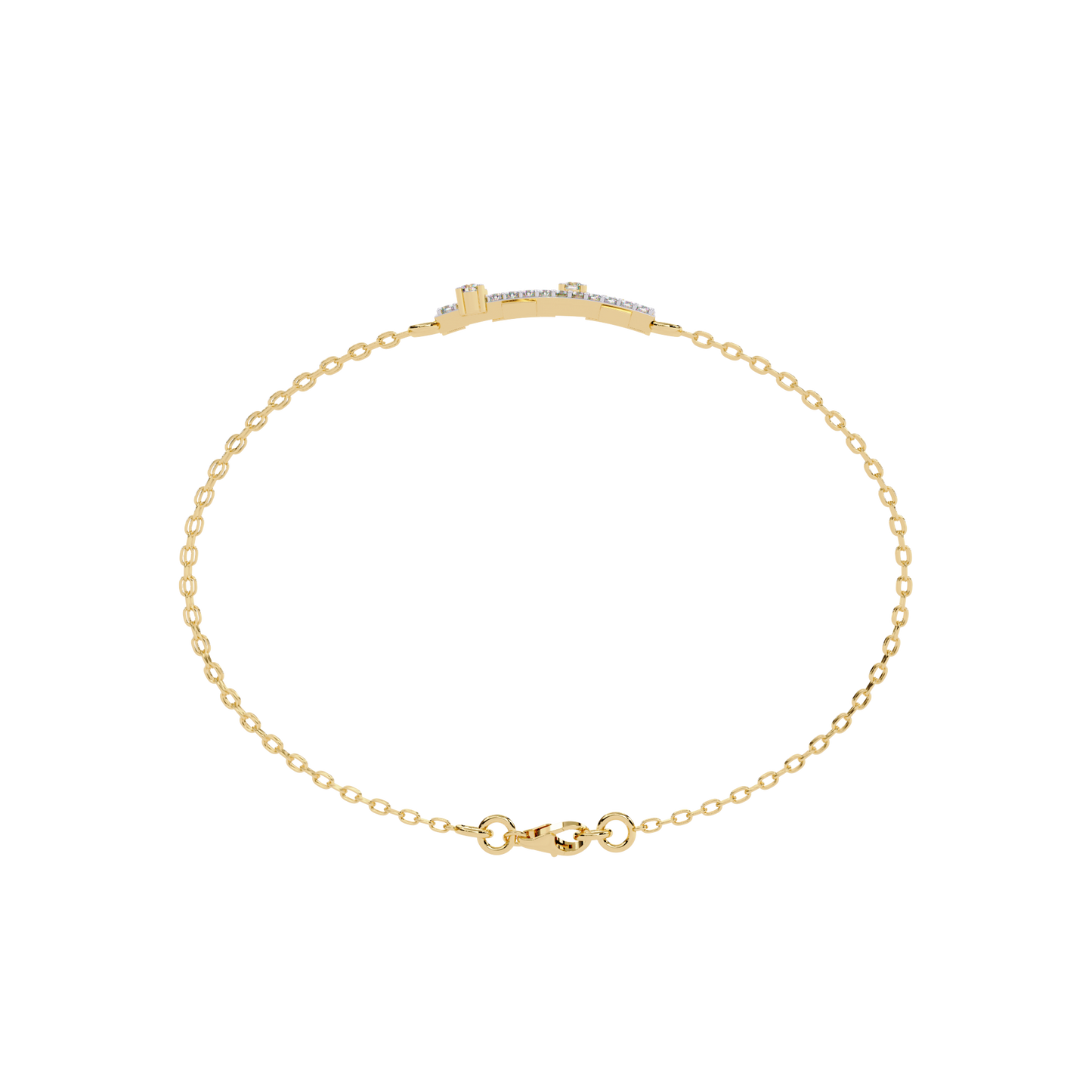 metro mosaic lab grown diamond bracelet