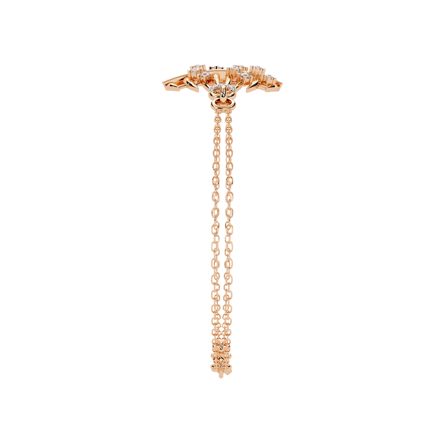 stardust dome lab grown diamond chain bracelet