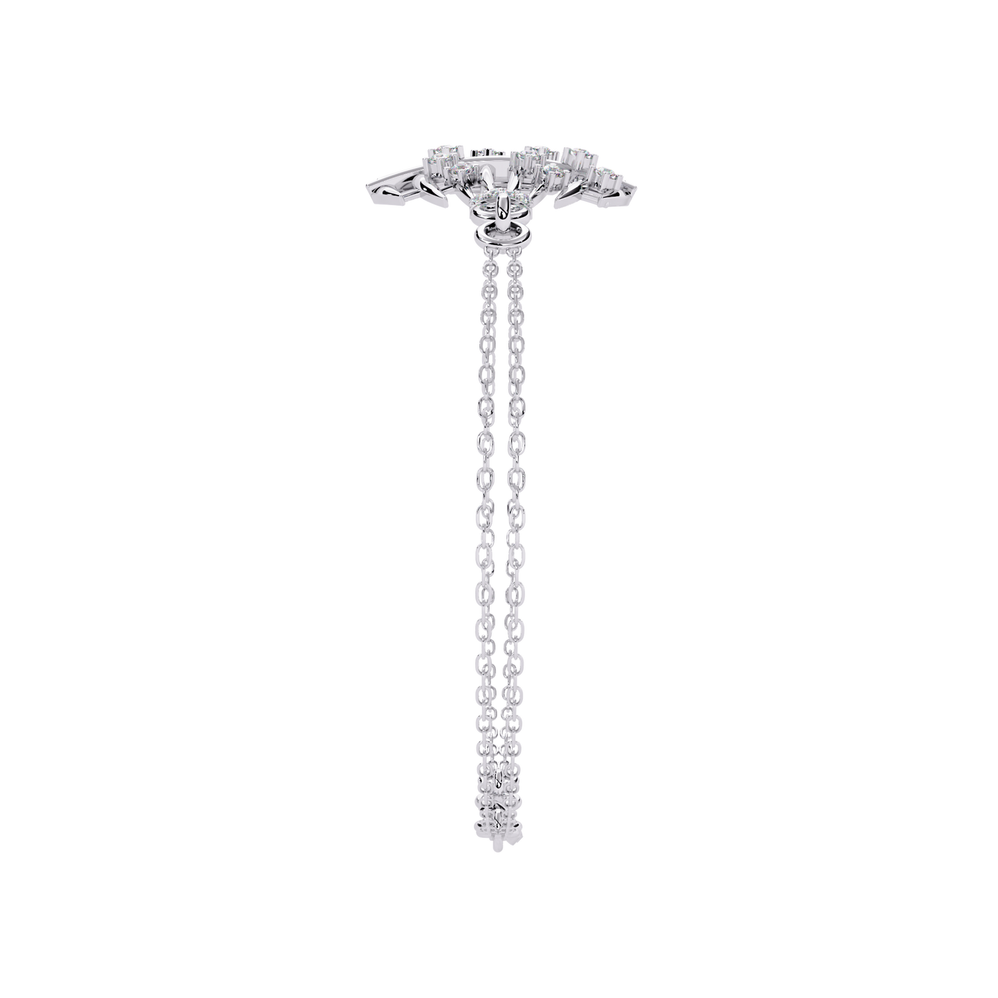 stardust dome lab grown diamond chain bracelet
