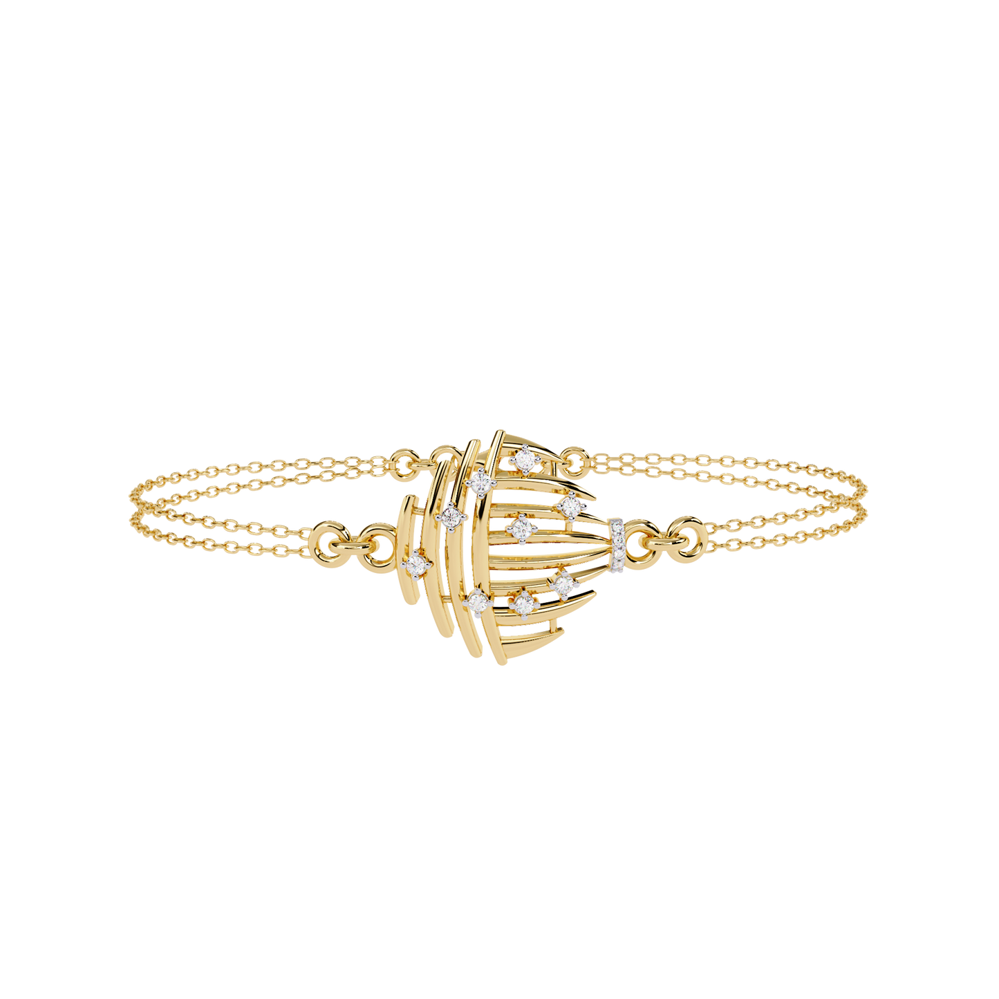 stardust dome lab grown diamond chain bracelet