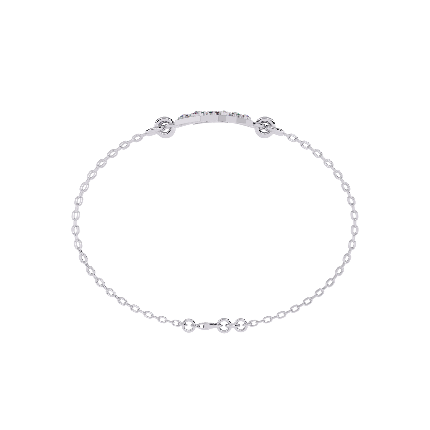 modernist triangle lab grown diamond bracelet