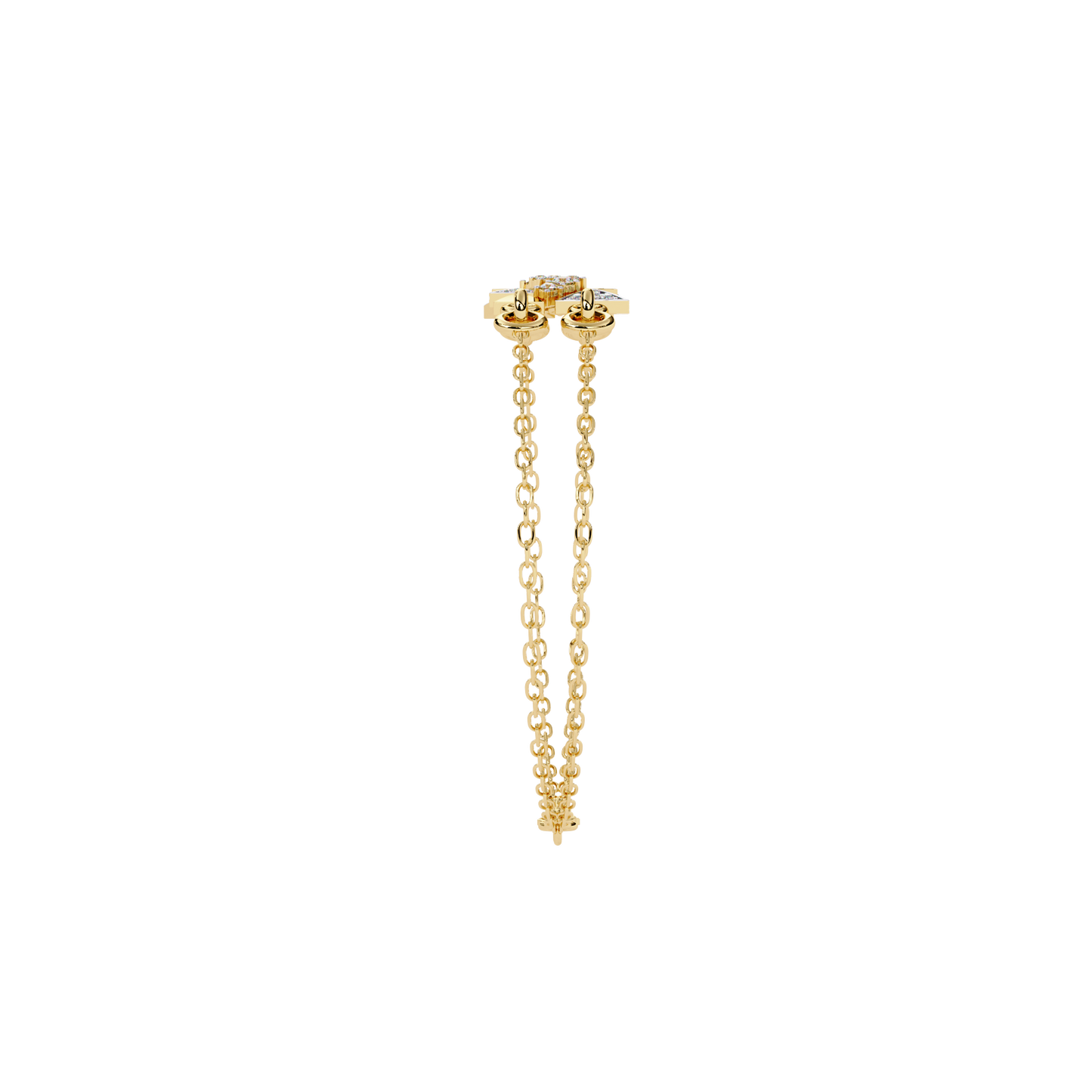 modernist triangle lab grown diamond bracelet