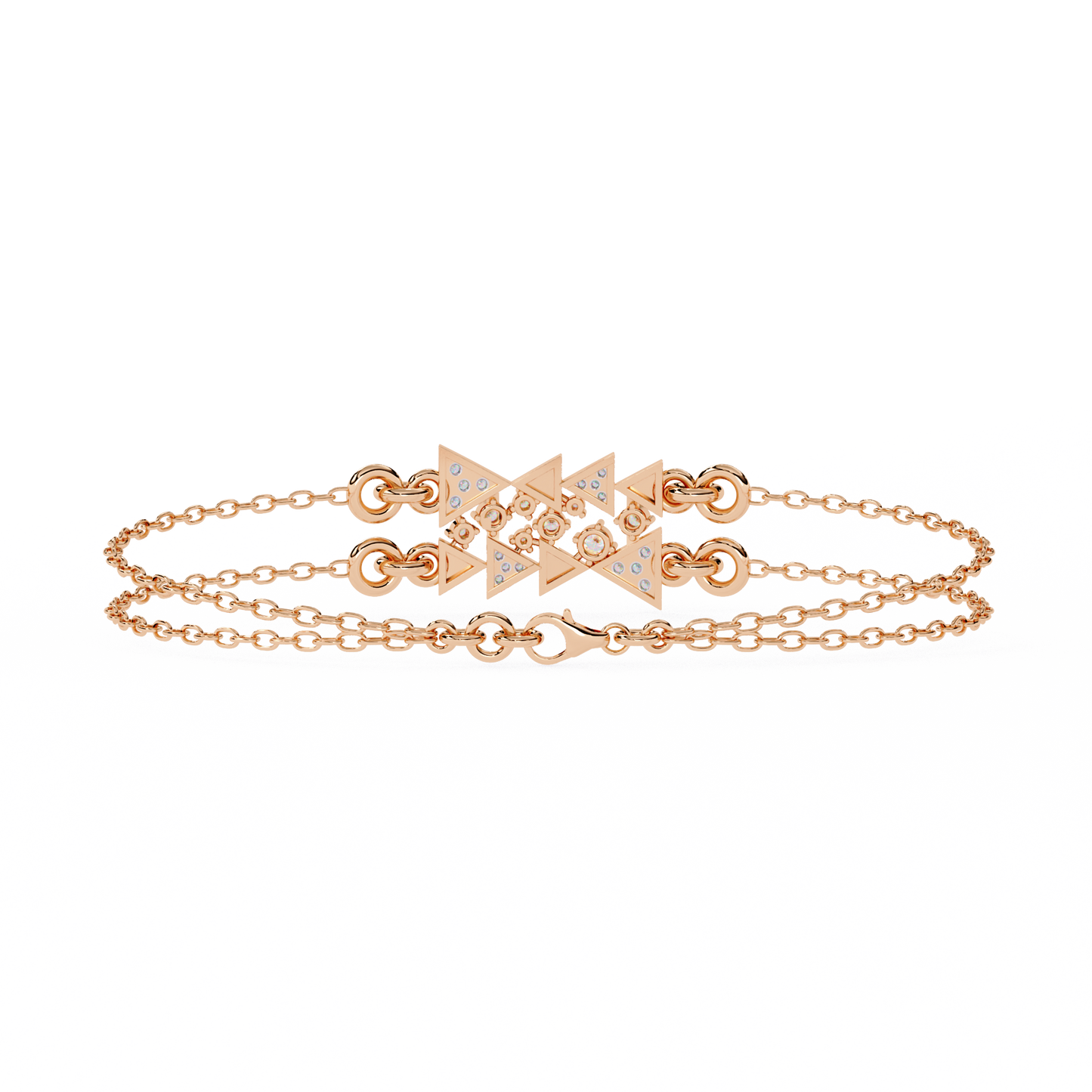 modernist triangle lab grown diamond bracelet