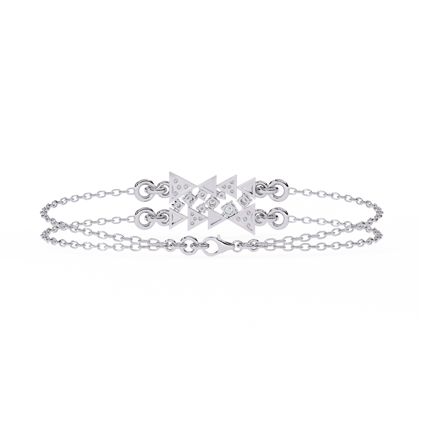 modernist triangle lab grown diamond bracelet
